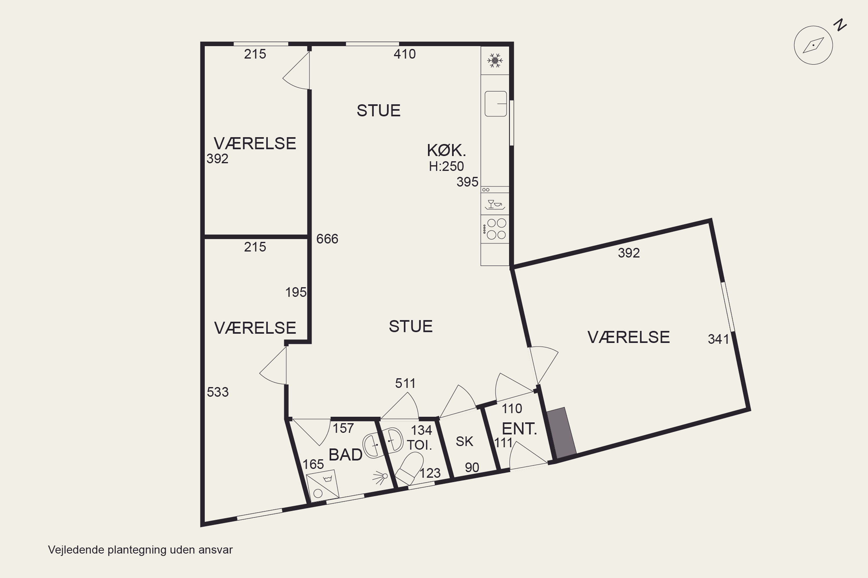 Plantegninger billede af Stubmøllevej 1, 2. 216., 2450 København SV