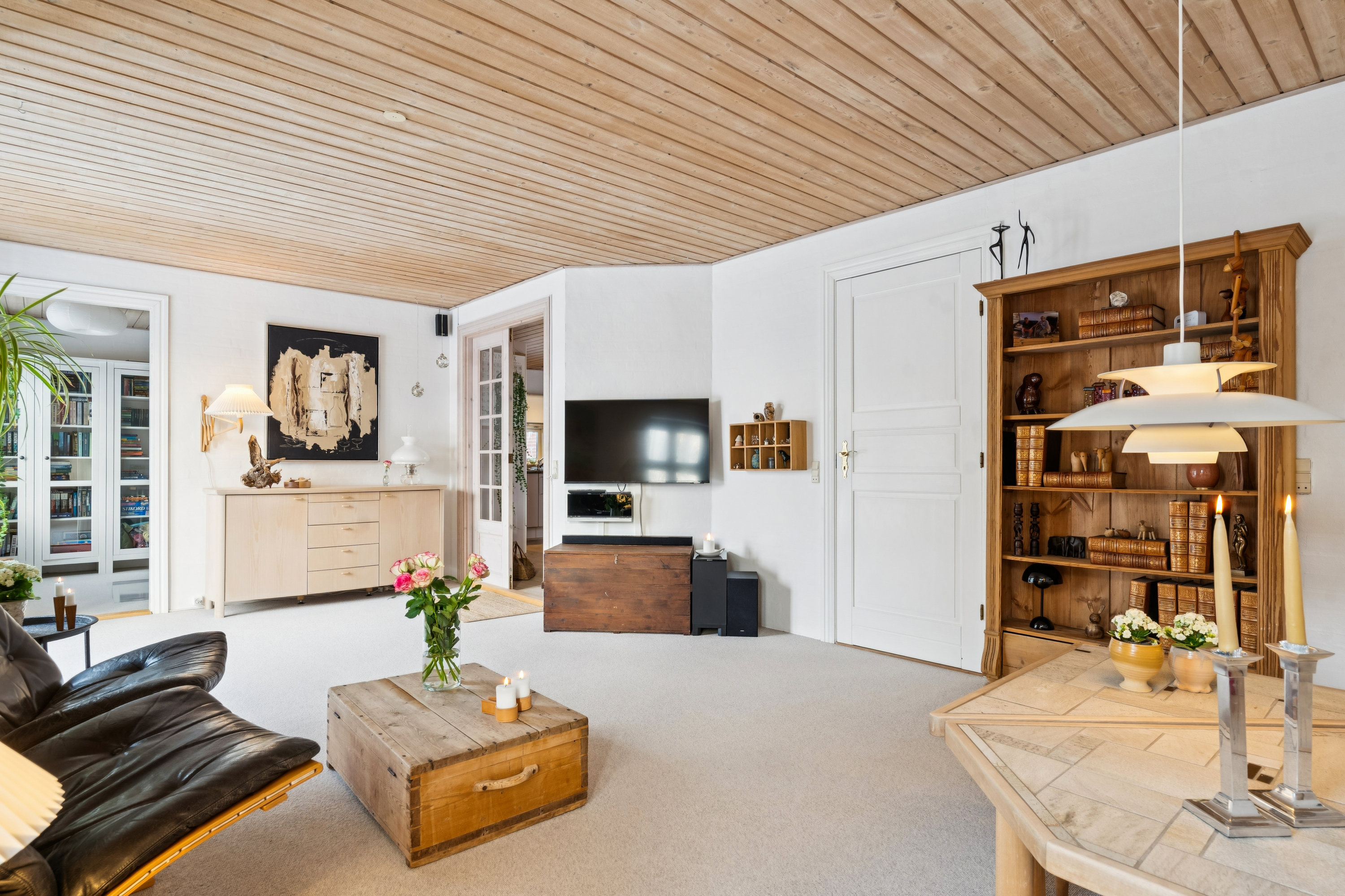 Fremhævet stue billede i fuldskærmstilstand. Billede af Olinesmindevej 13, 8722 Hedensted