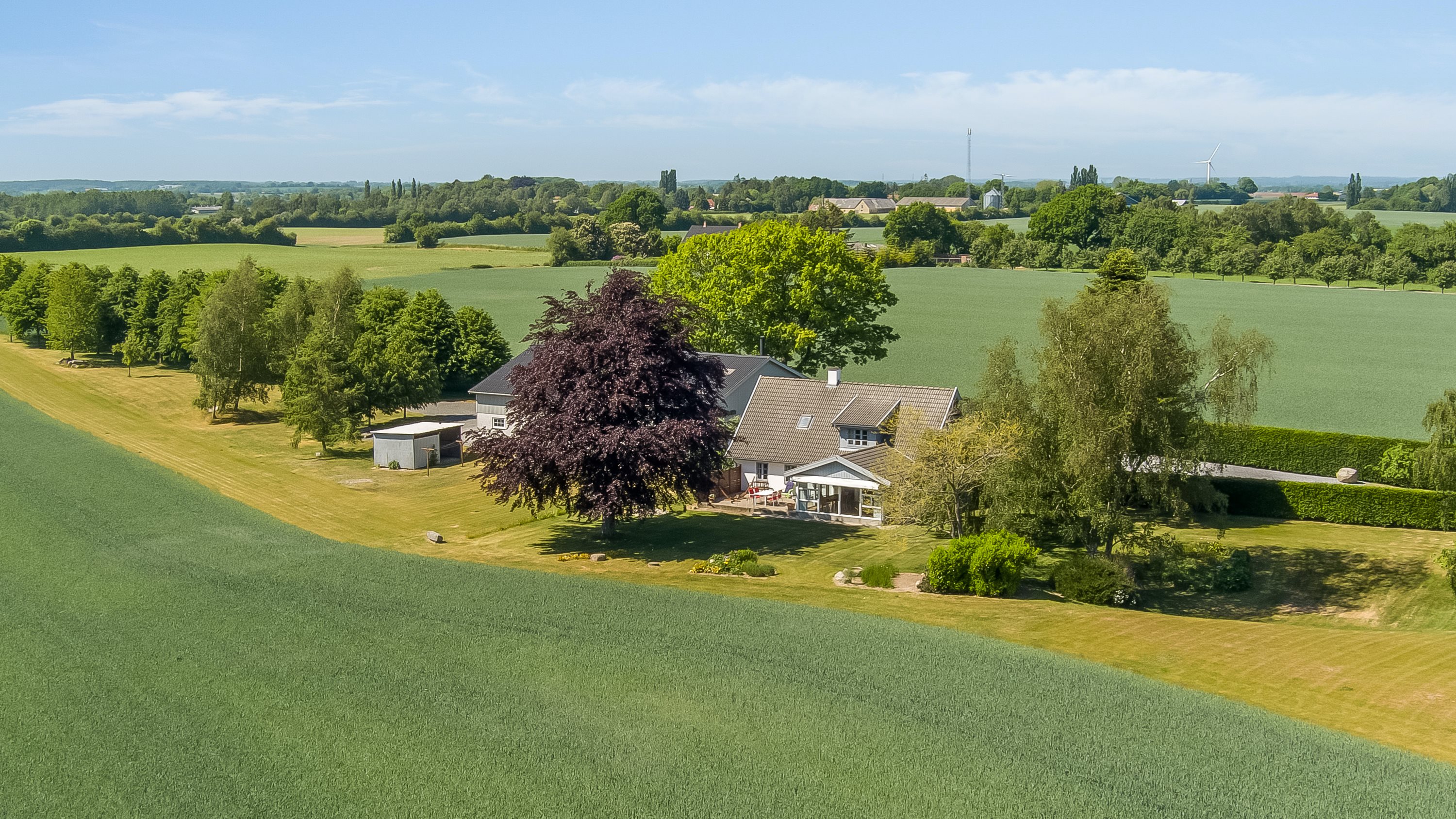 Miniaturebillede 1: luftfoto. Billede af Strandhuse 8, Bregninge, 4871 Horbelev