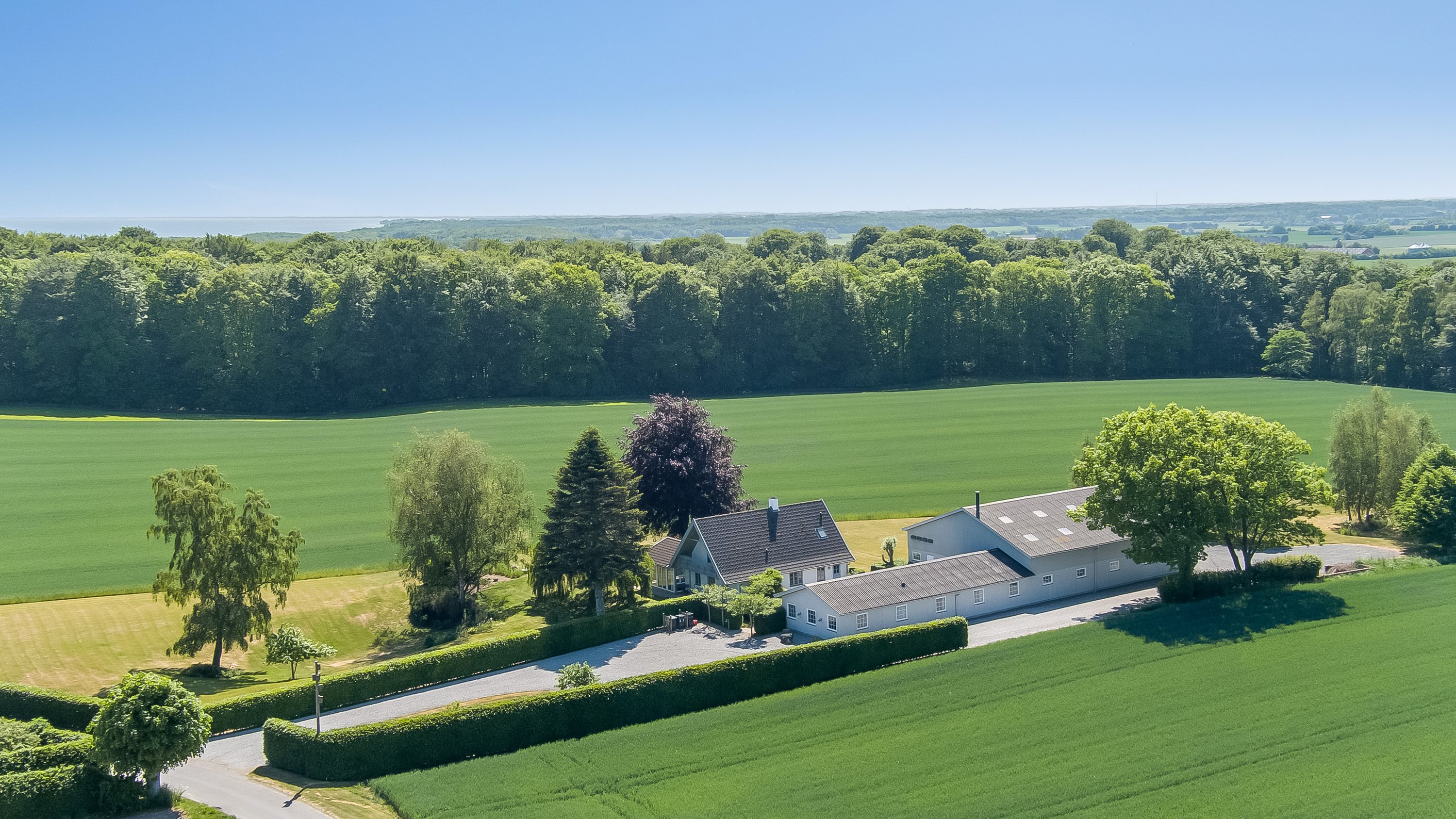 Villa: Luftfoto på Strandhuse 8, Bregninge, 4871 Horbelev