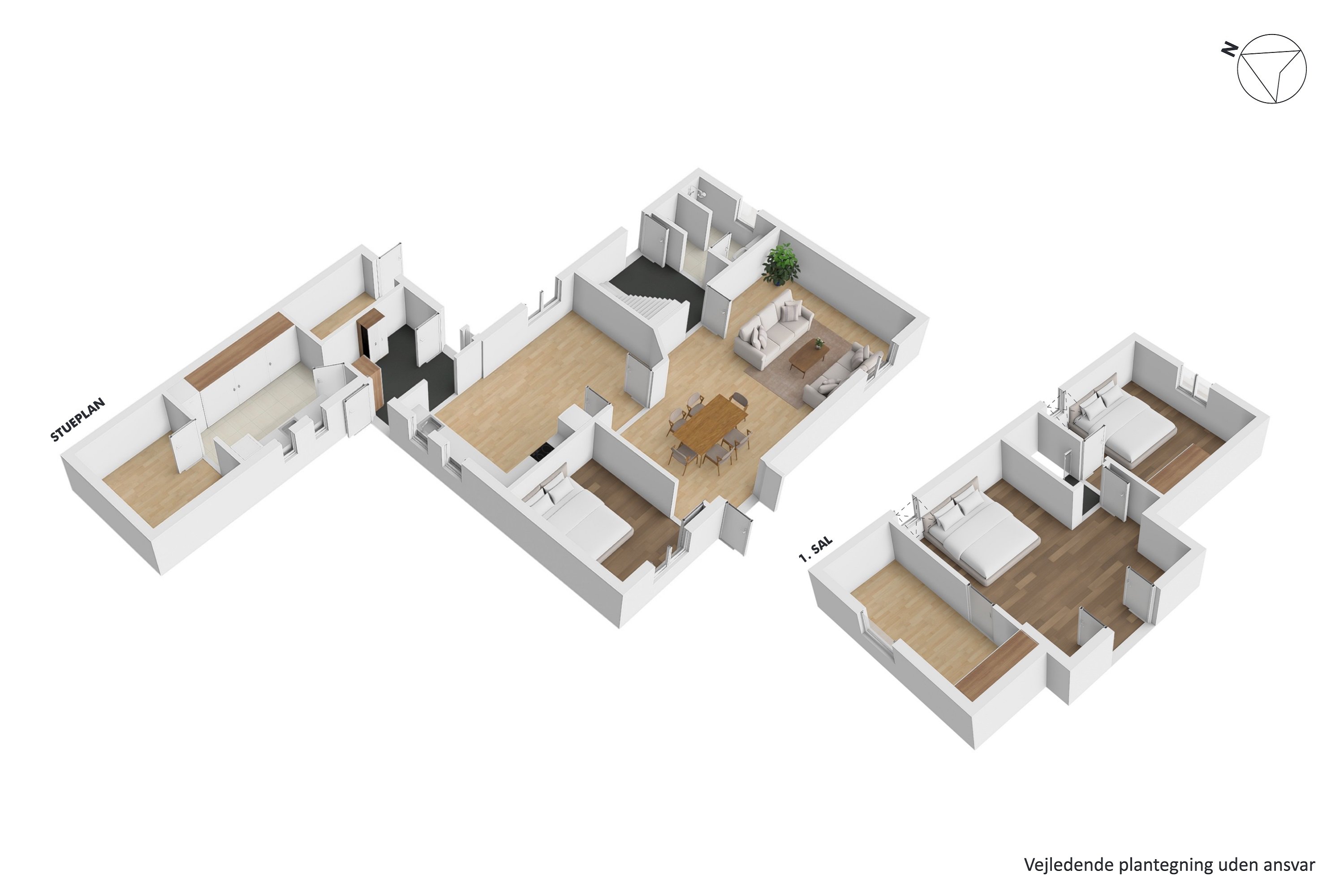 Plantegninger billede af Olinesmindevej 13, 8722 Hedensted
