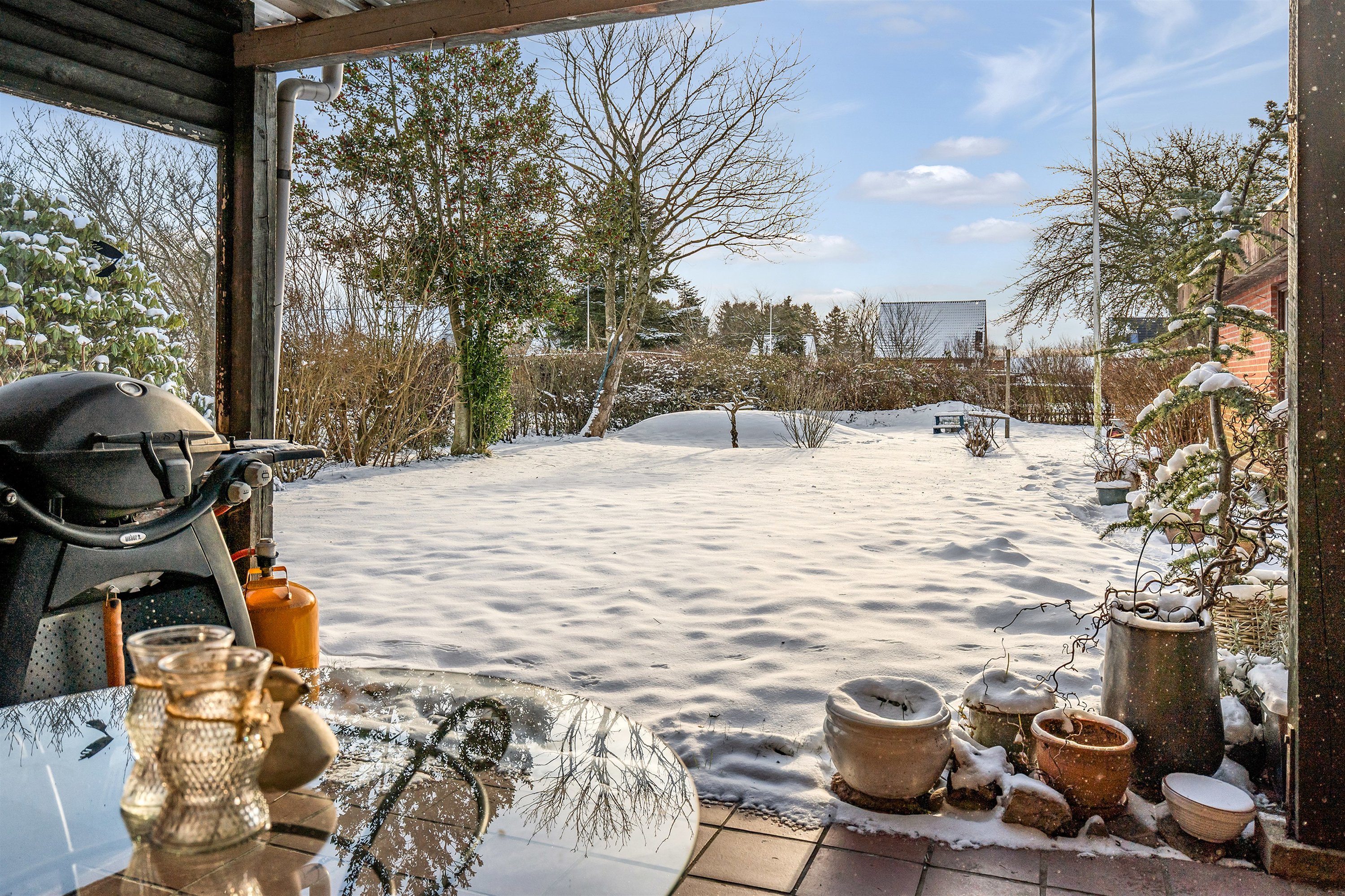 Fremhævet overdækket terrasse billede i fuldskærmstilstand. Billede af Godthåbsvej 23, 6690 Gørding