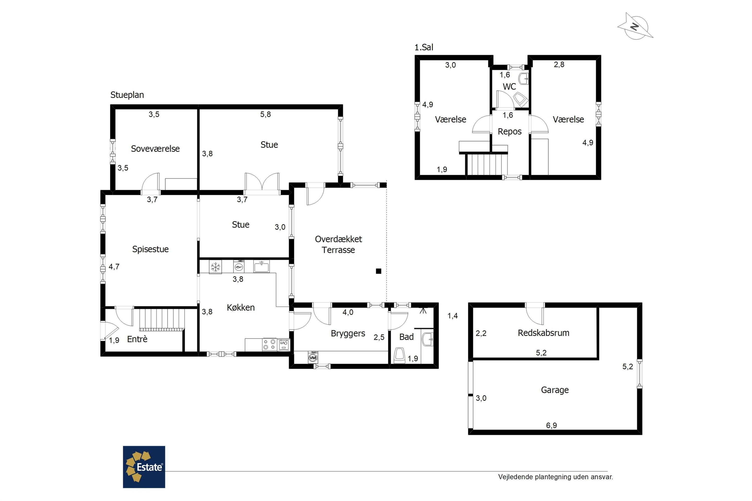 Plantegninger billede af Godthåbsvej 23, 6690 Gørding