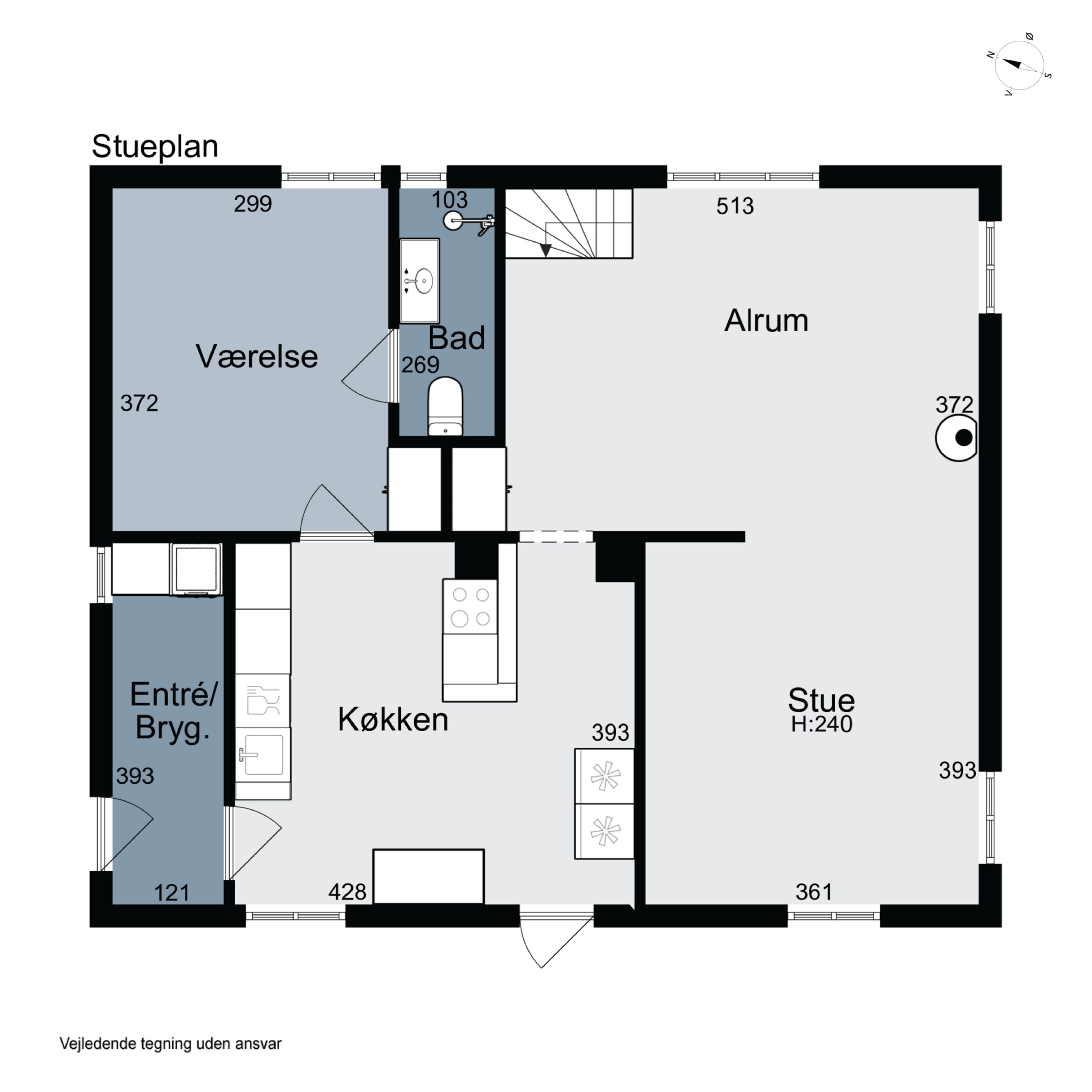 Plantegninger billede af Knudsbølvej 15, Bølling, 6040 Egtved