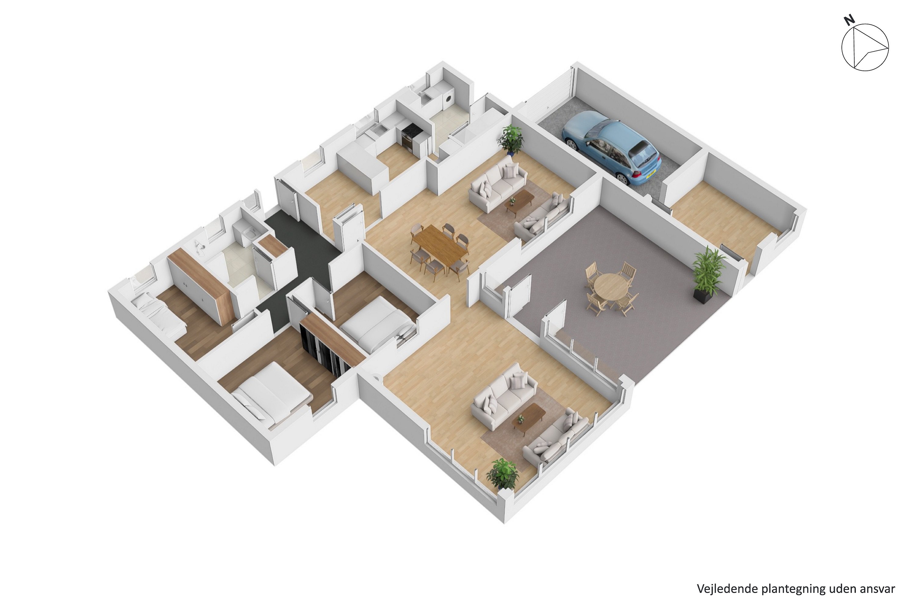 Plantegninger billede af Spættevej 42, Ø Snede, 8723 Løsning