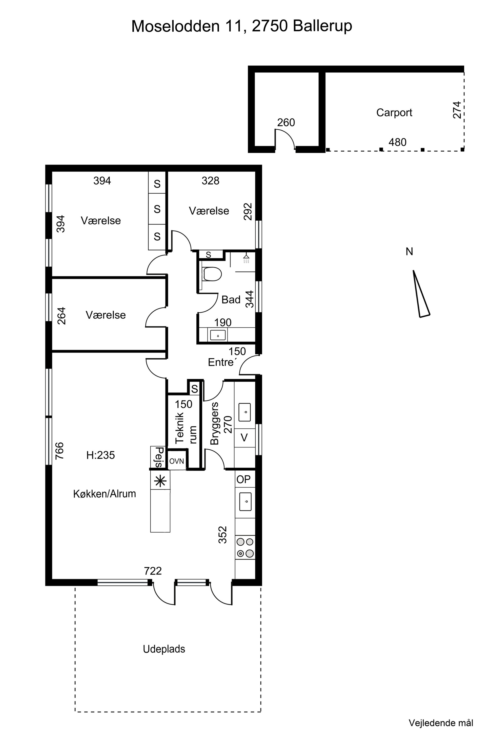 Plantegninger billede af Moselodden 11, 2750 Ballerup