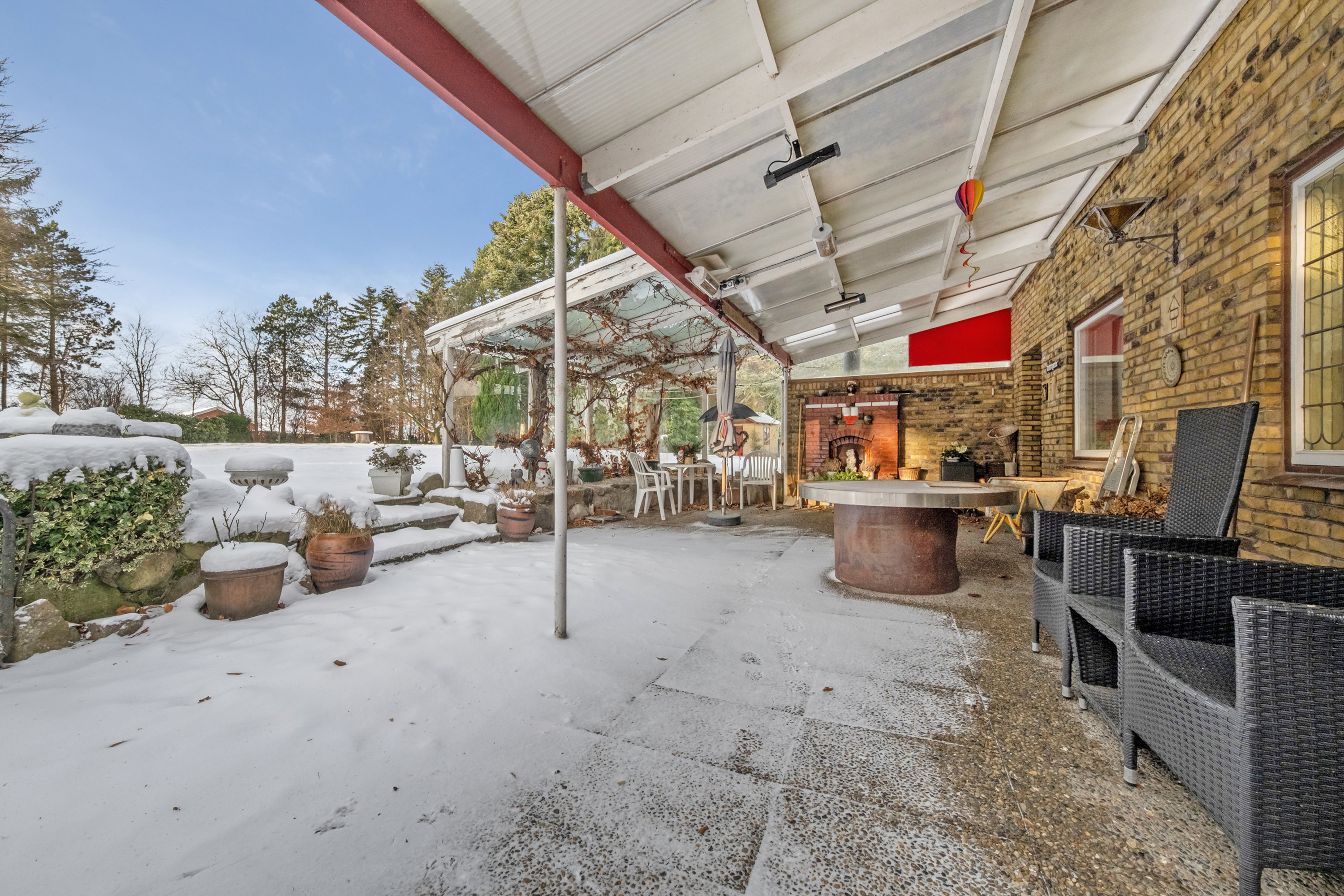 Fremhævet overdækket terrasse billede i fuldskærmstilstand. Billede af Toftevej 15, Brylle, 5690 Tommerup