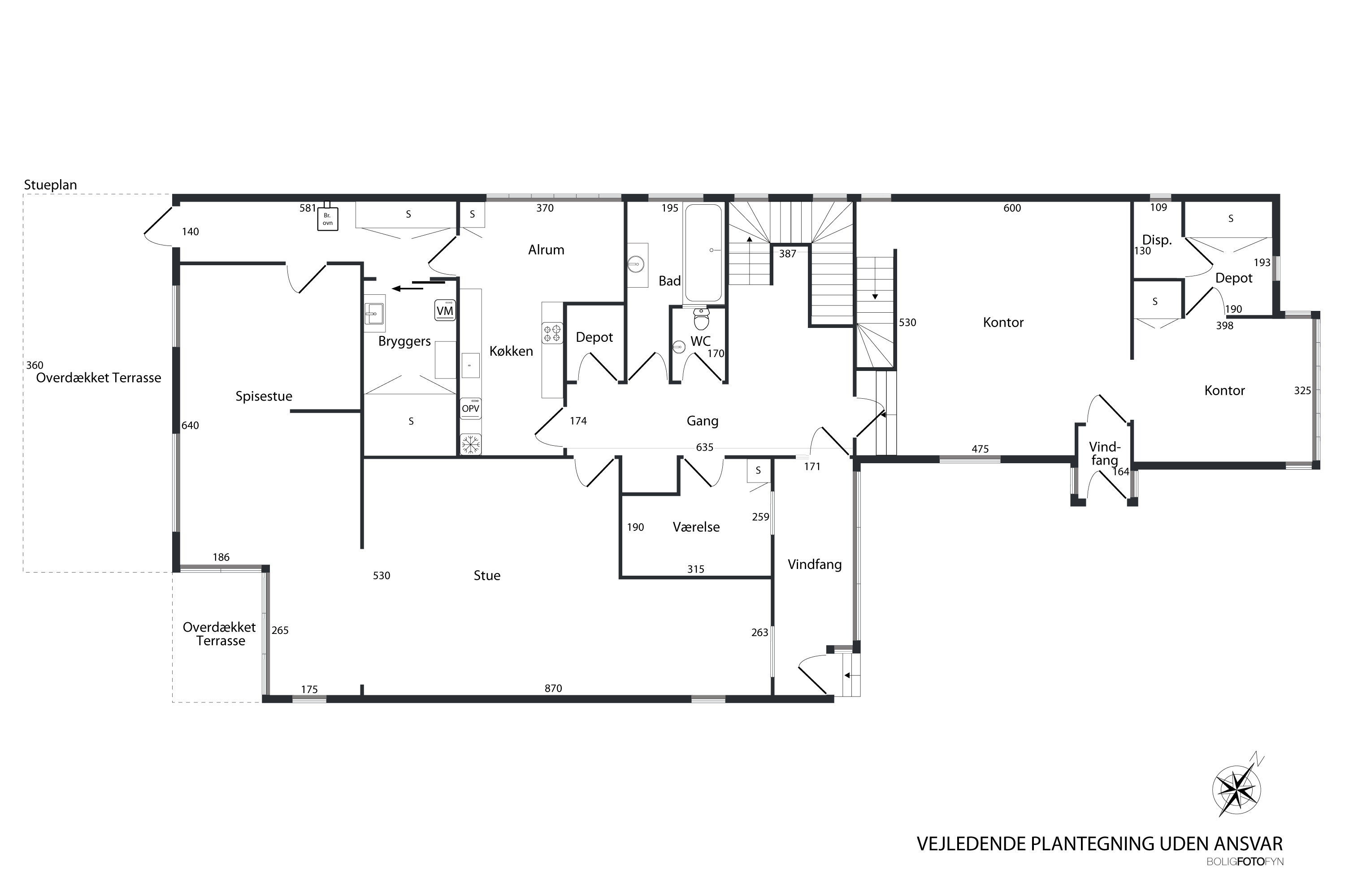Plantegninger billede af Toftevej 15, Brylle, 5690 Tommerup