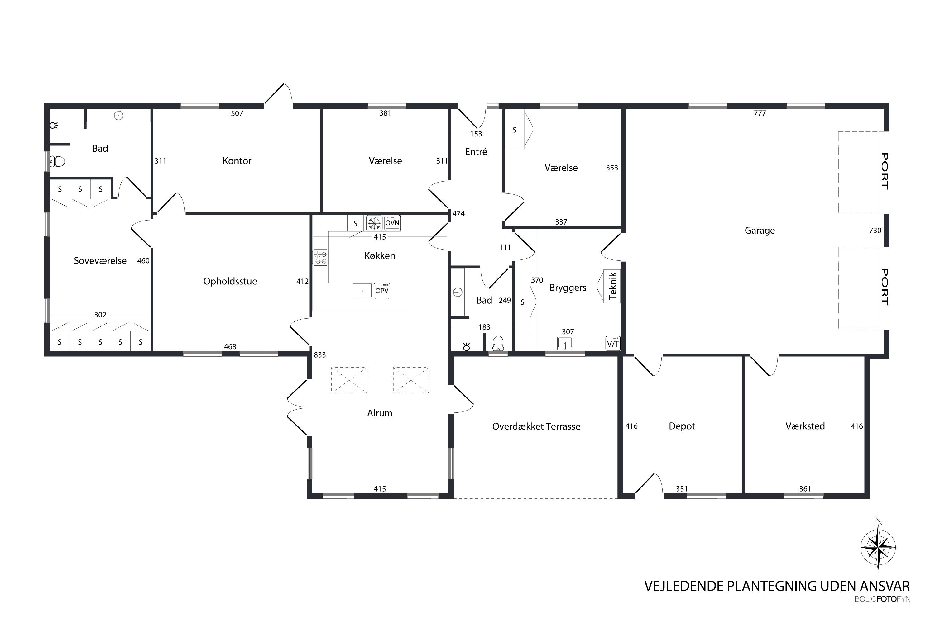 Plantegninger billede af Søndermarken 85, 5580 Nørre Aaby