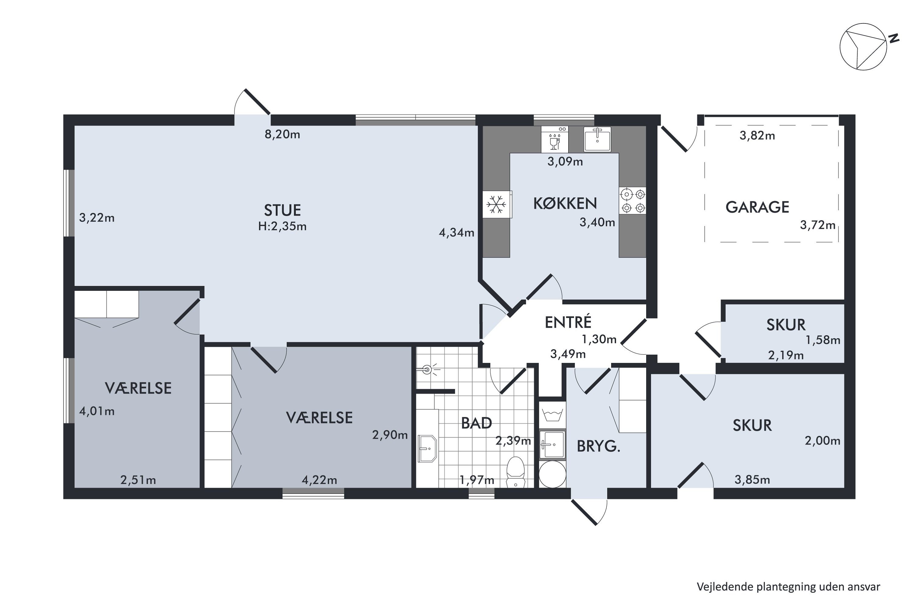 Plantegninger billede af Kirkevænget 2, 8722 Hedensted
