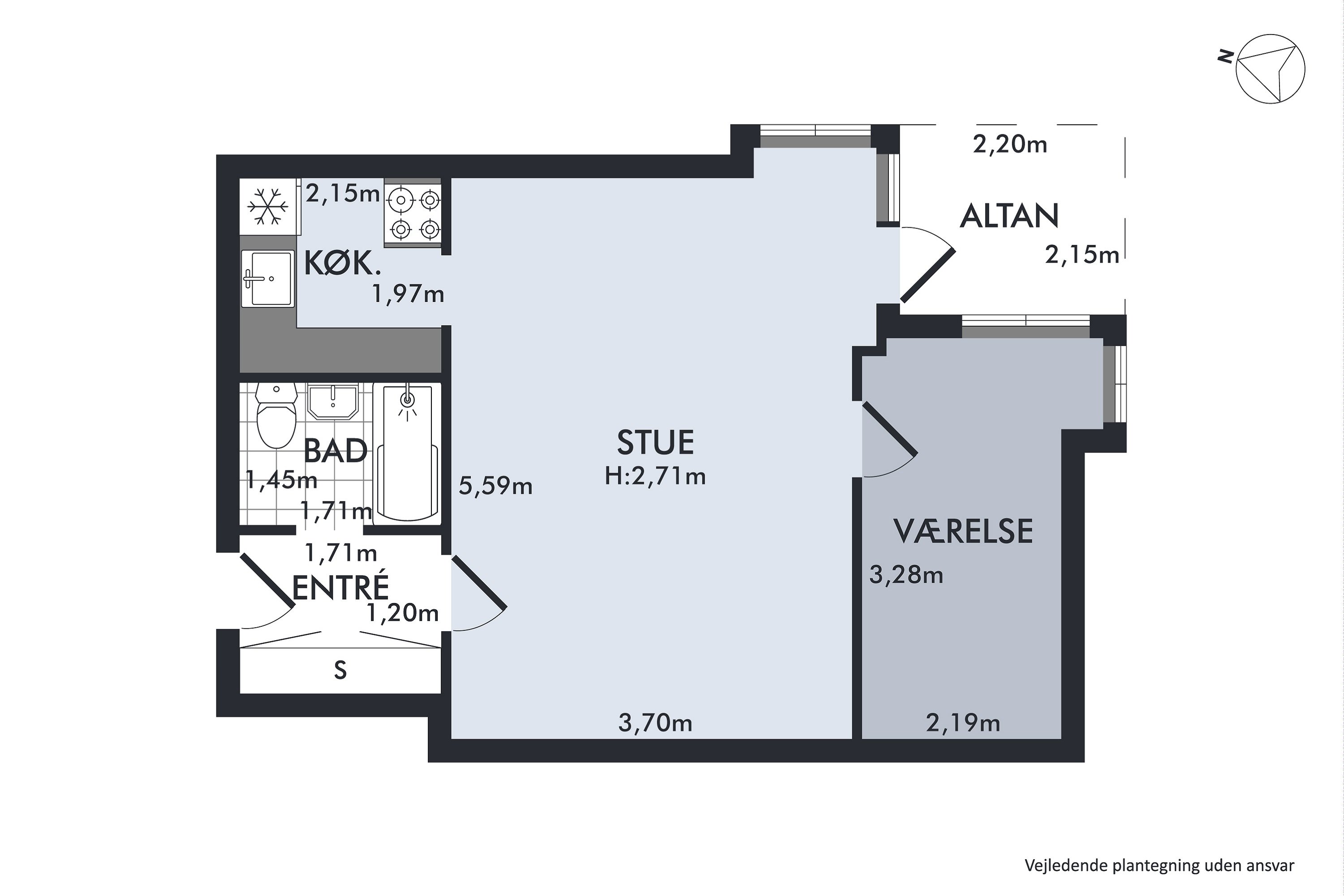 Plantegninger billede af Blidahpark 23, st.. 1., 2900 Hellerup