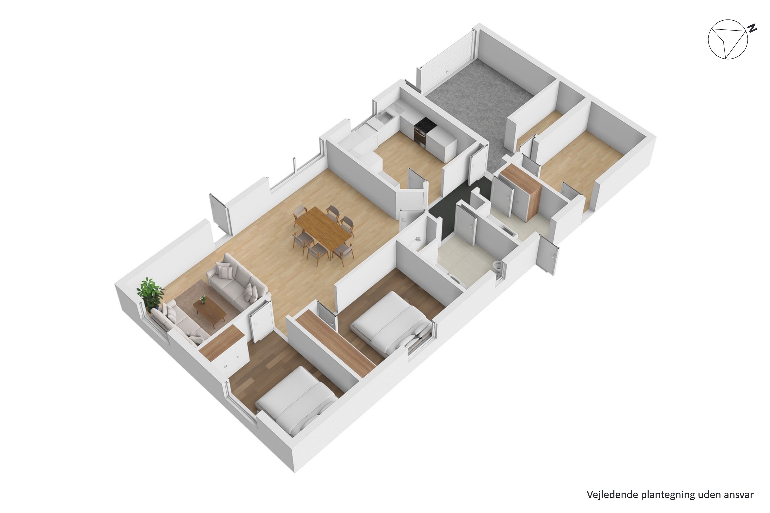 Plantegninger billede af Kirkevænget 2, 8722 Hedensted