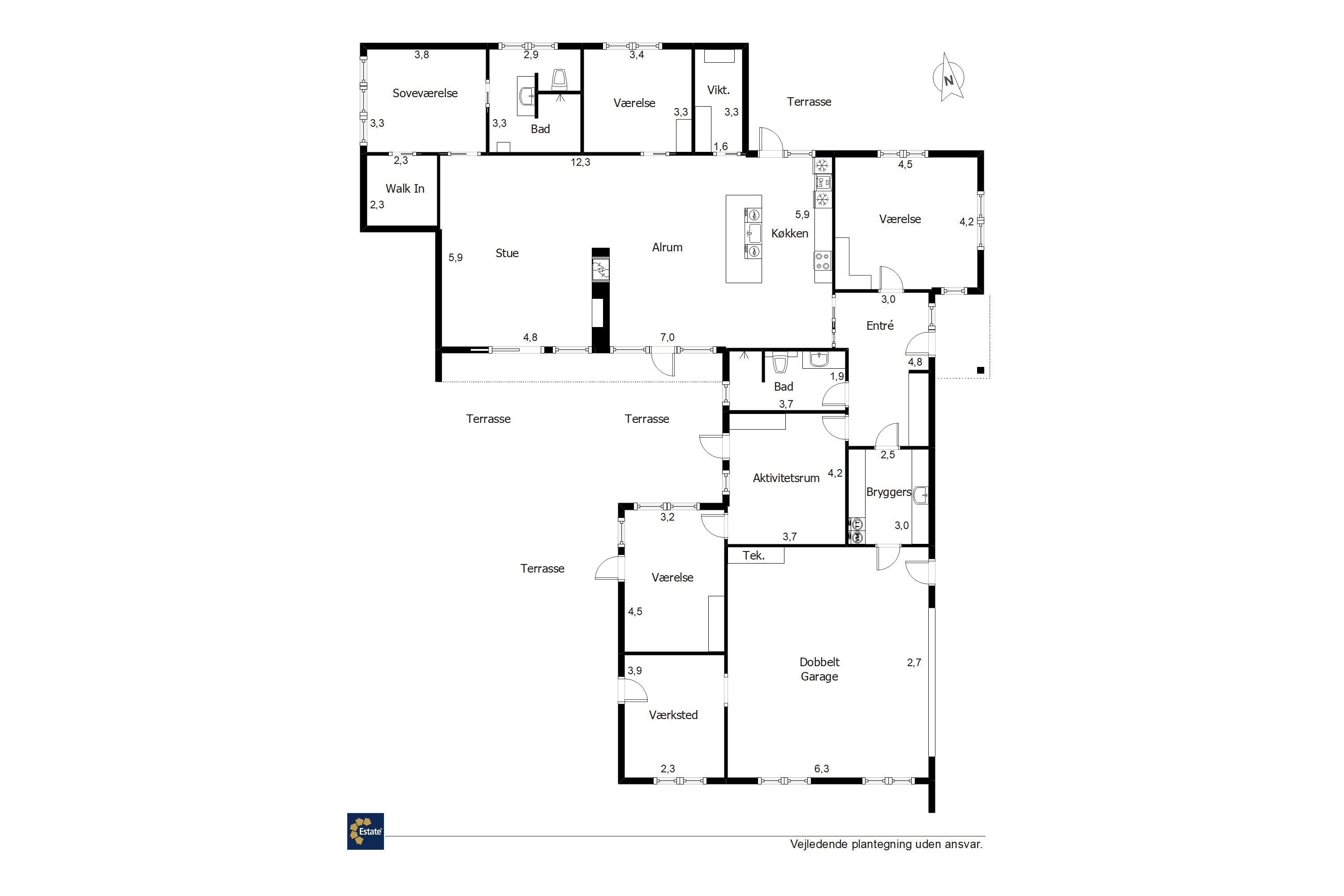 Plantegninger billede af Lillevang 38, 7190 Billund