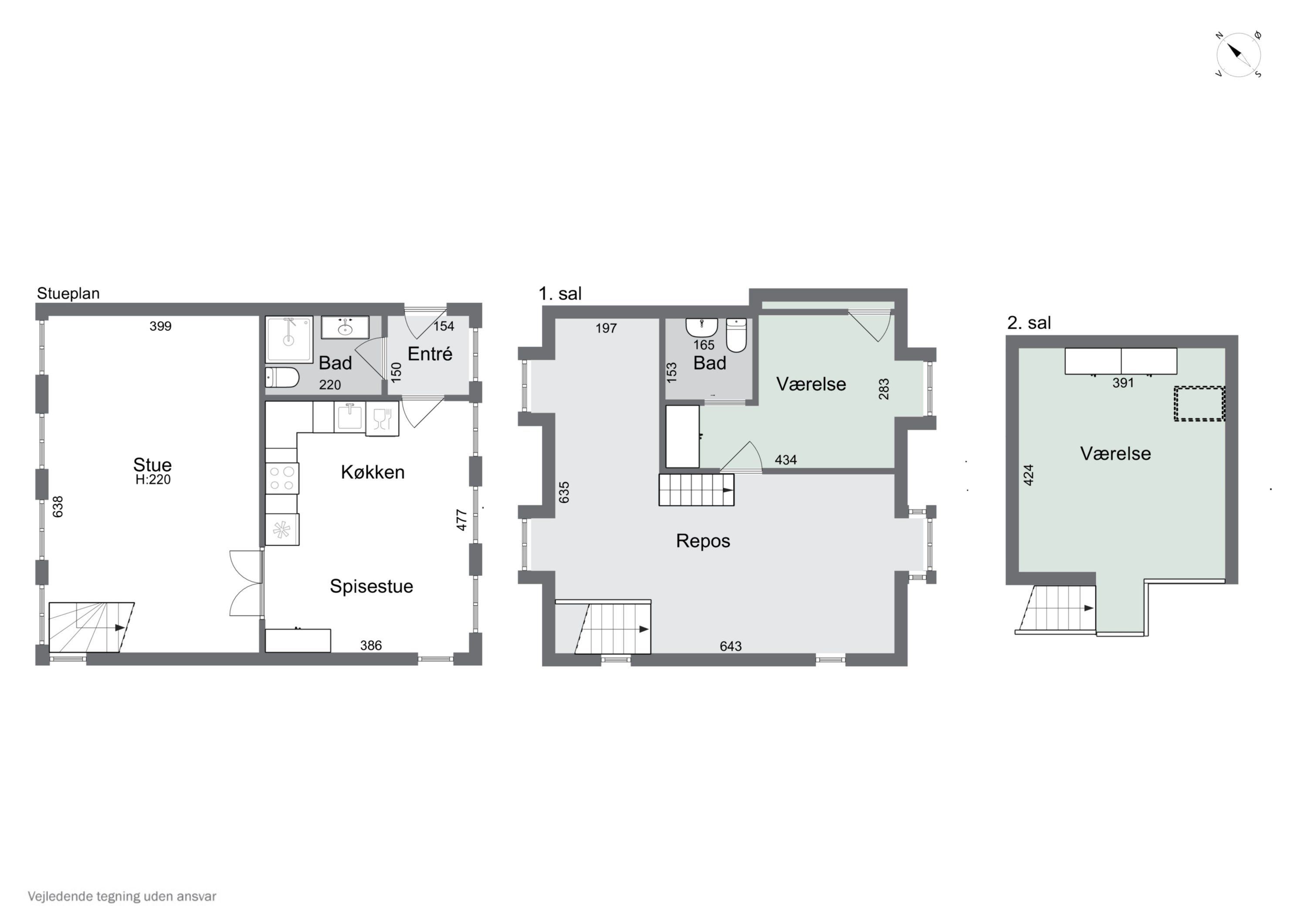 Plantegninger billede af Skattergade 1B, 1. th., 5700 Svendborg