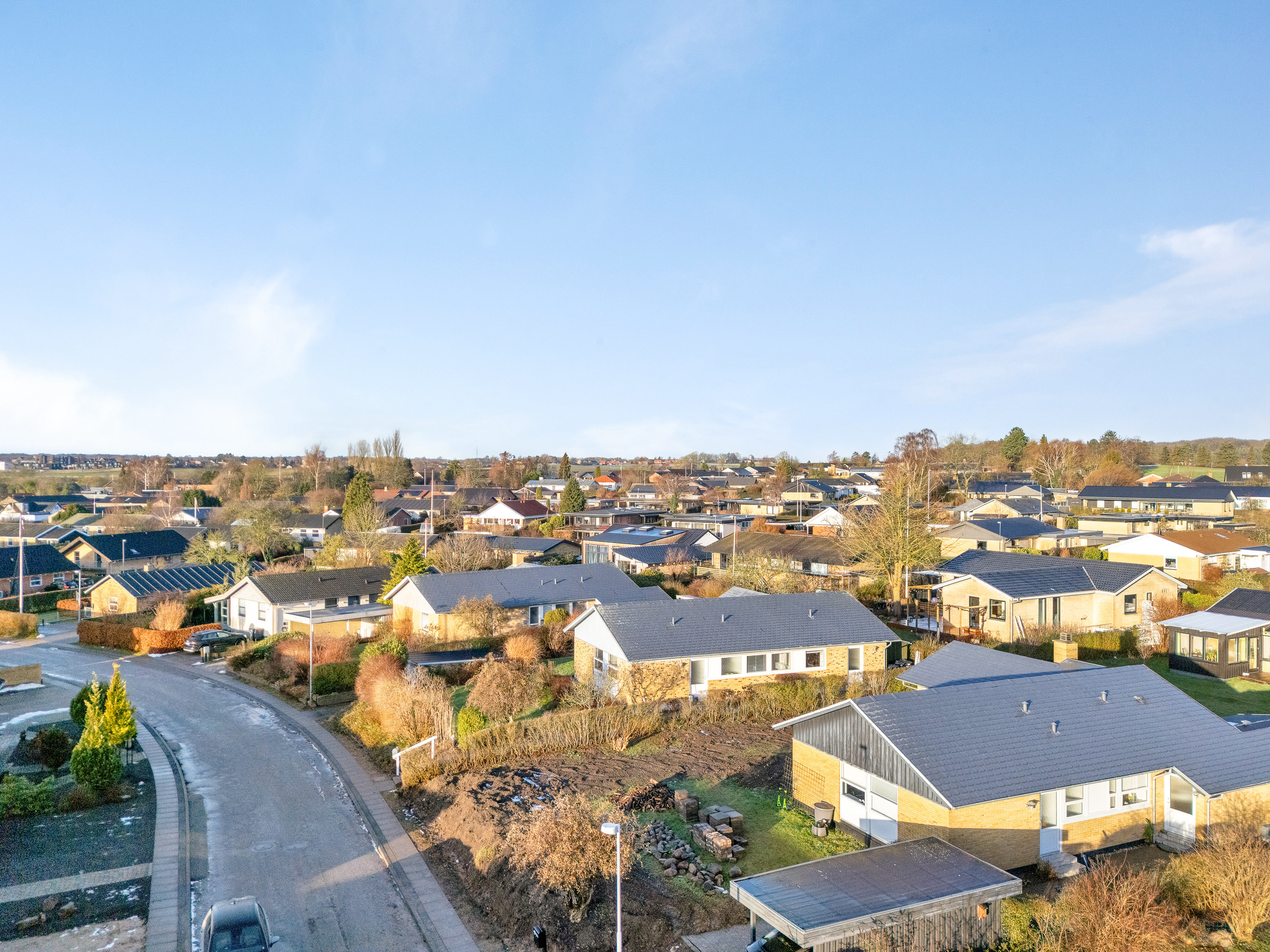 Fremhævet luftfoto billede i fuldskærmstilstand. Billede af Spergelbakken 7, 8520 Lystrup