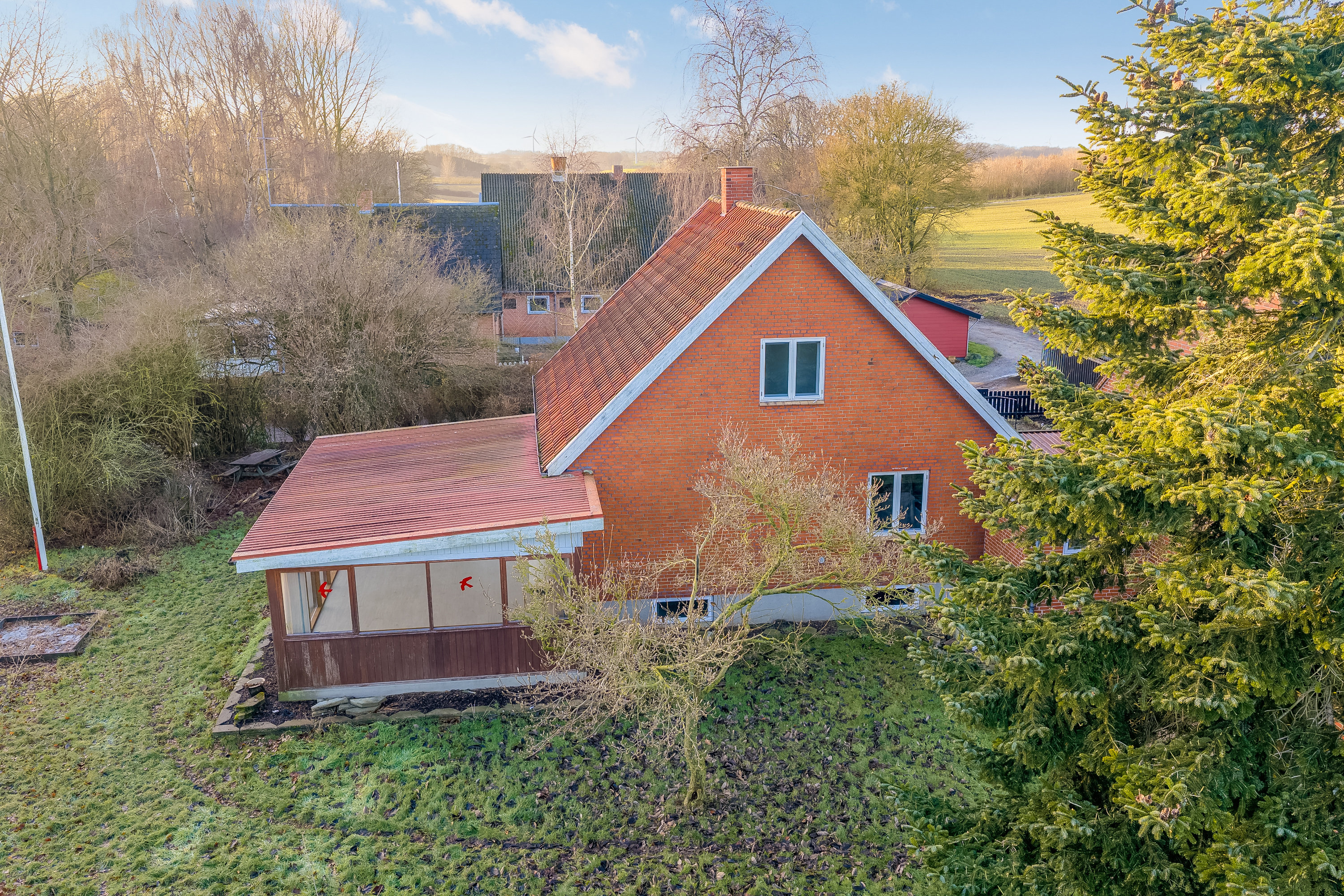 Fremhævet luftfoto billede i fuldskærmstilstand. Billede af Langæblevej 6C, Langæble, 5871 Frørup
