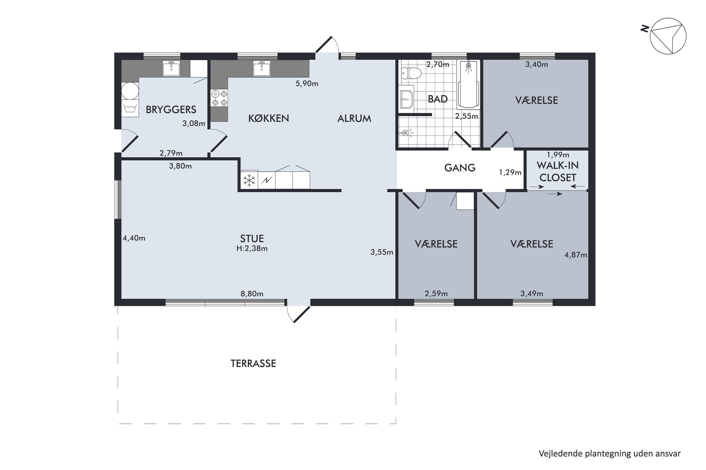 Plantegninger billede af Aakjærsvej 8, 8723 Løsning