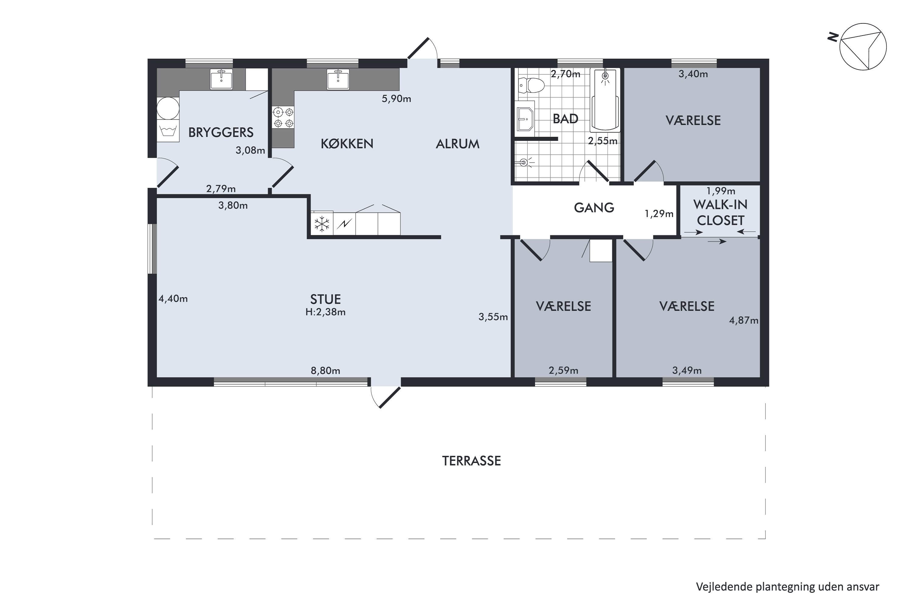 Plantegninger billede af Aakjærsvej 8, 8723 Løsning