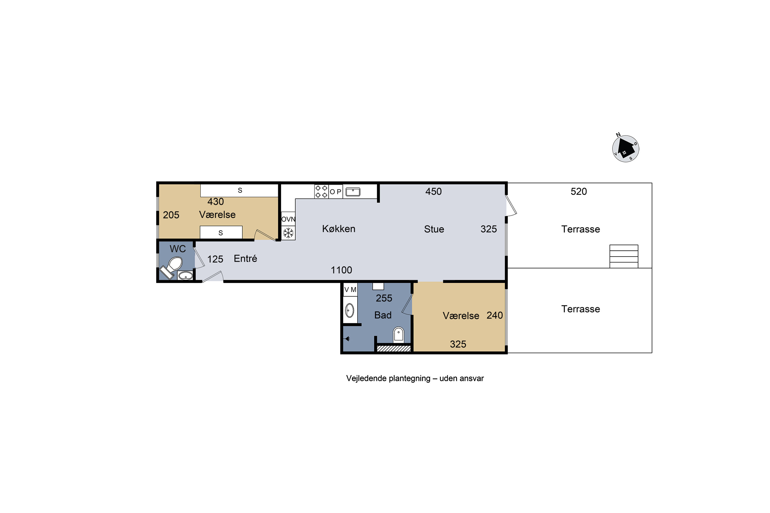 Plantegninger billede af Oehlenschlægersgade 15B, 1., 4200 Slagelse