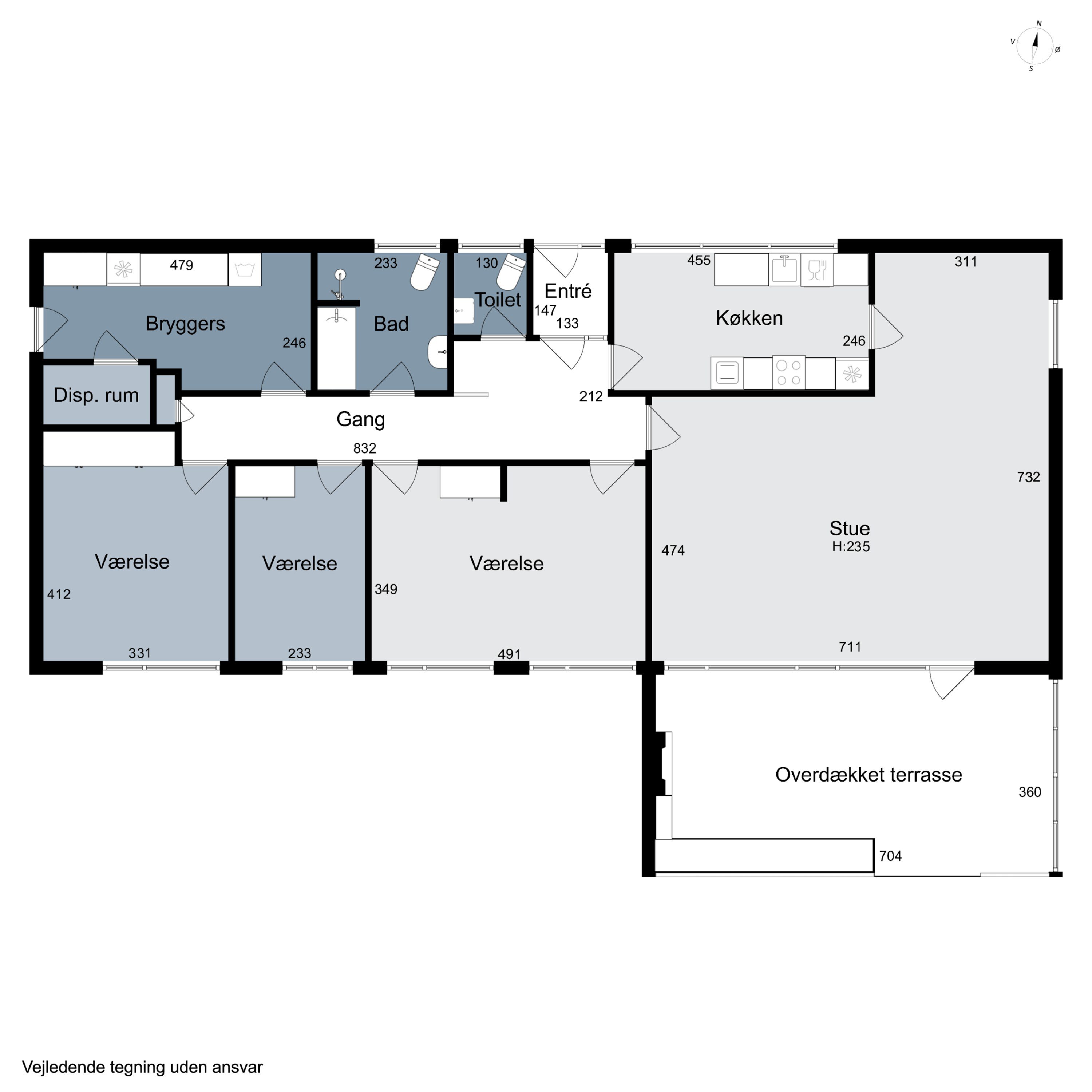 Plantegninger billede af Villavej 11, Østerild, 7700 Thisted