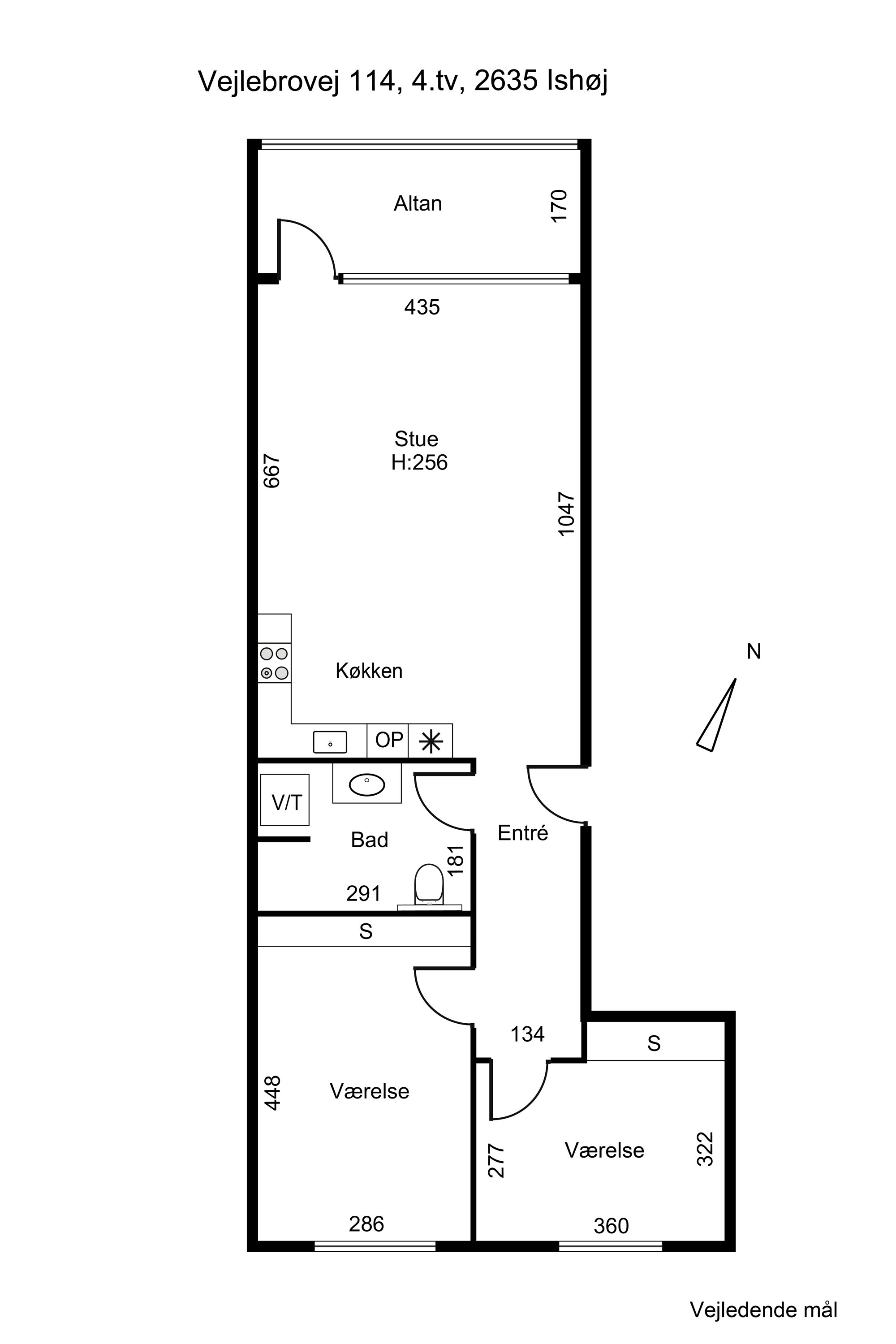 Plantegninger billede af Vejlebrovej 114, 4. tv., 2635 Ishøj