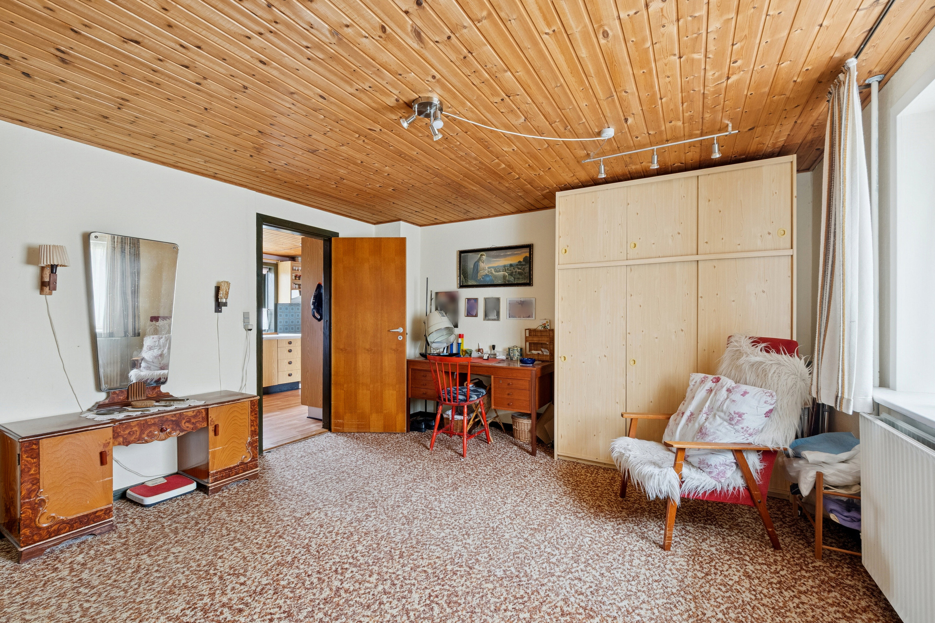 Fremhævet soveværelse billede i fuldskærmstilstand. Billede af Hjertegræsvej 3, Sperring, 7700 Thisted