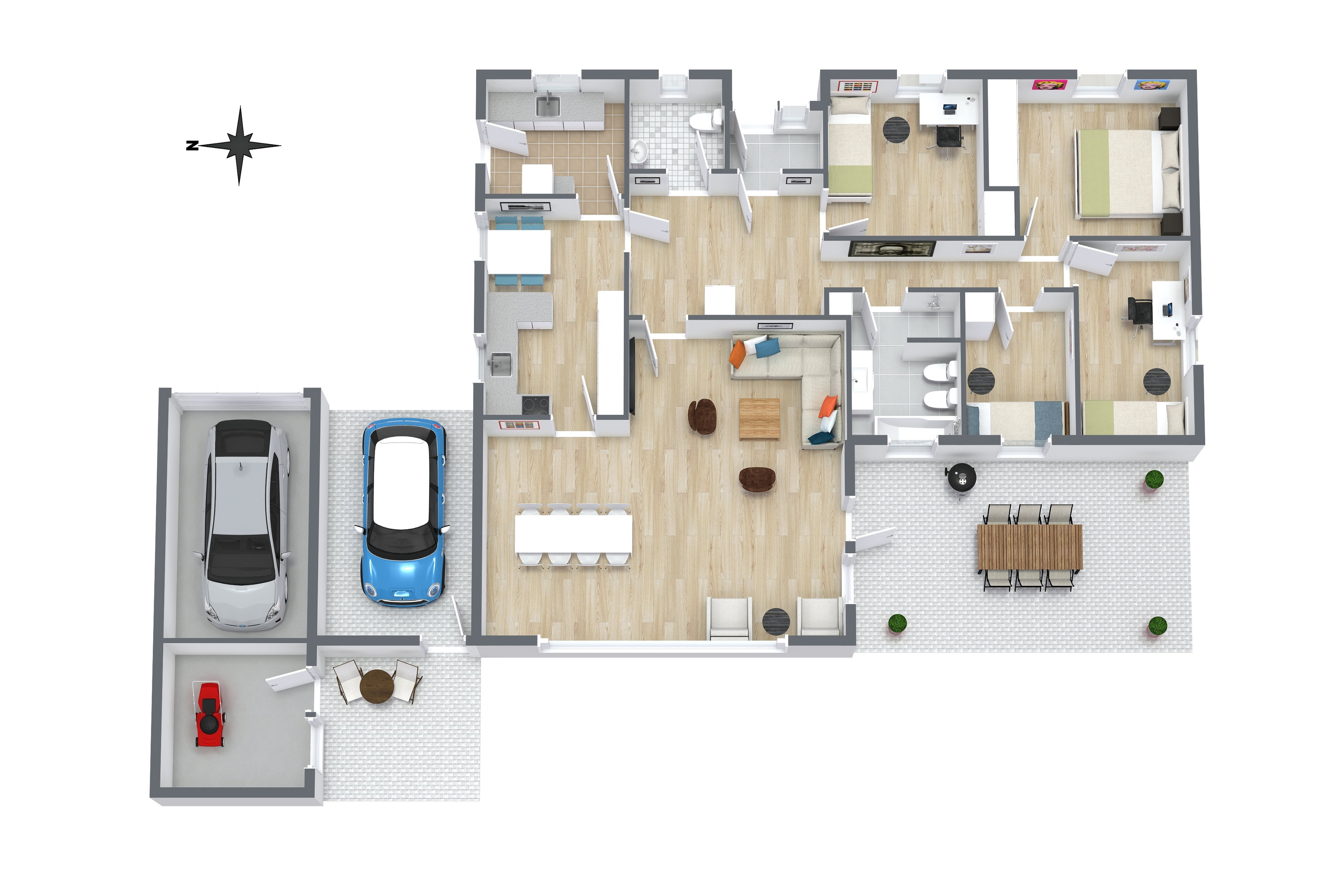 Plantegninger billede af Højlundsvej 25, 9750 Østervrå