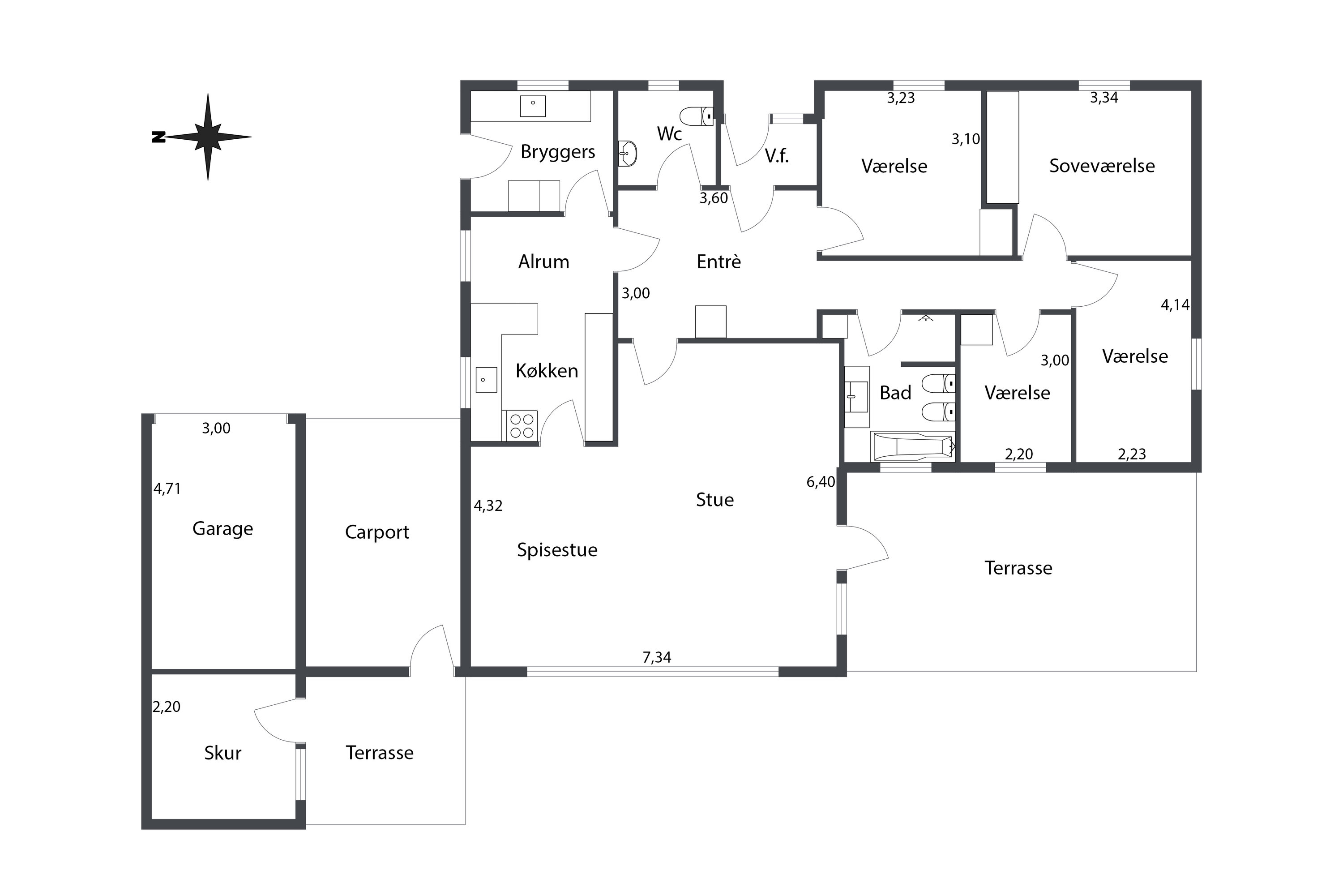 Plantegninger billede af Højlundsvej 25, 9750 Østervrå