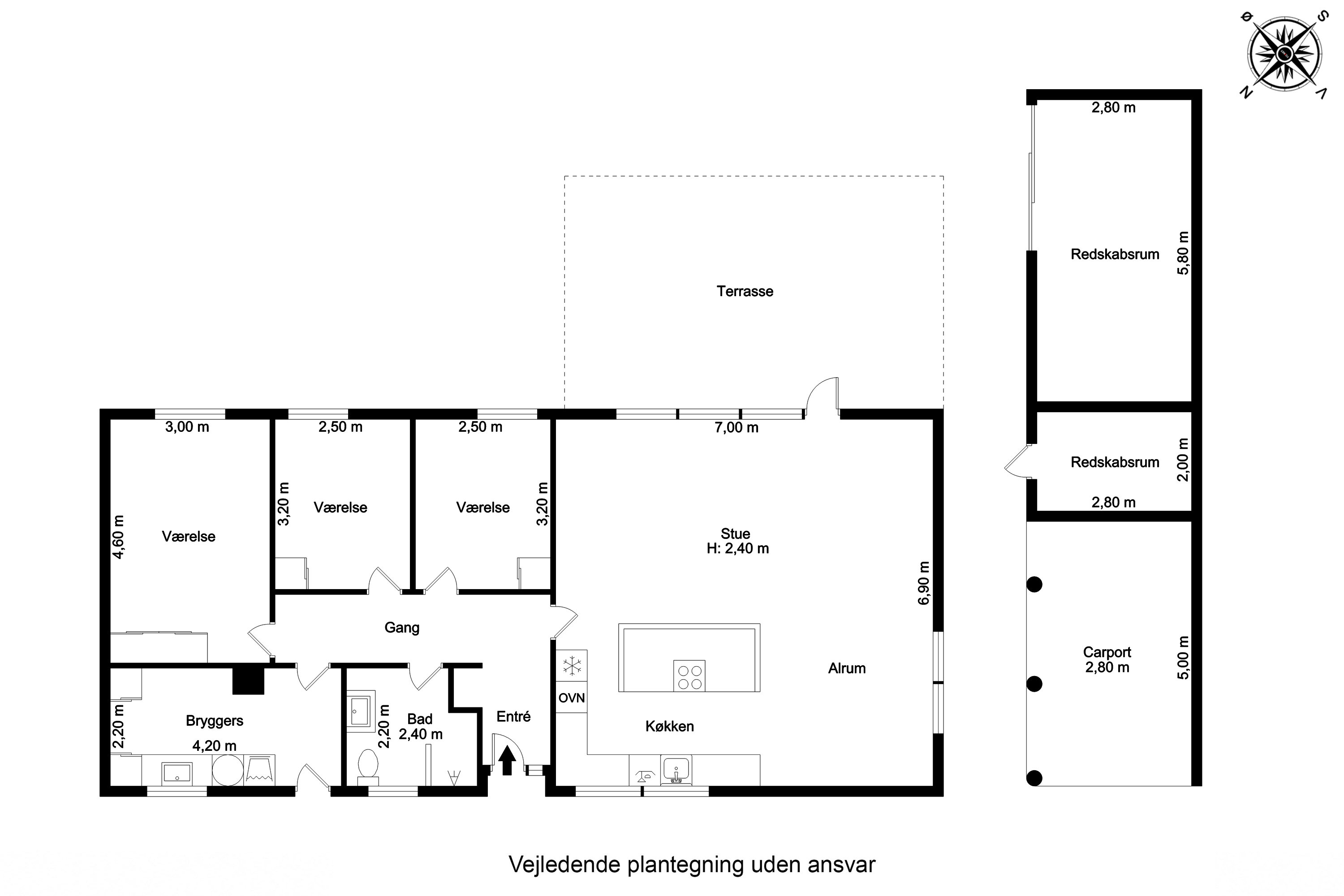 Plantegninger billede af Kløvervej 49, Sønder Nærå, 5792 Årslev