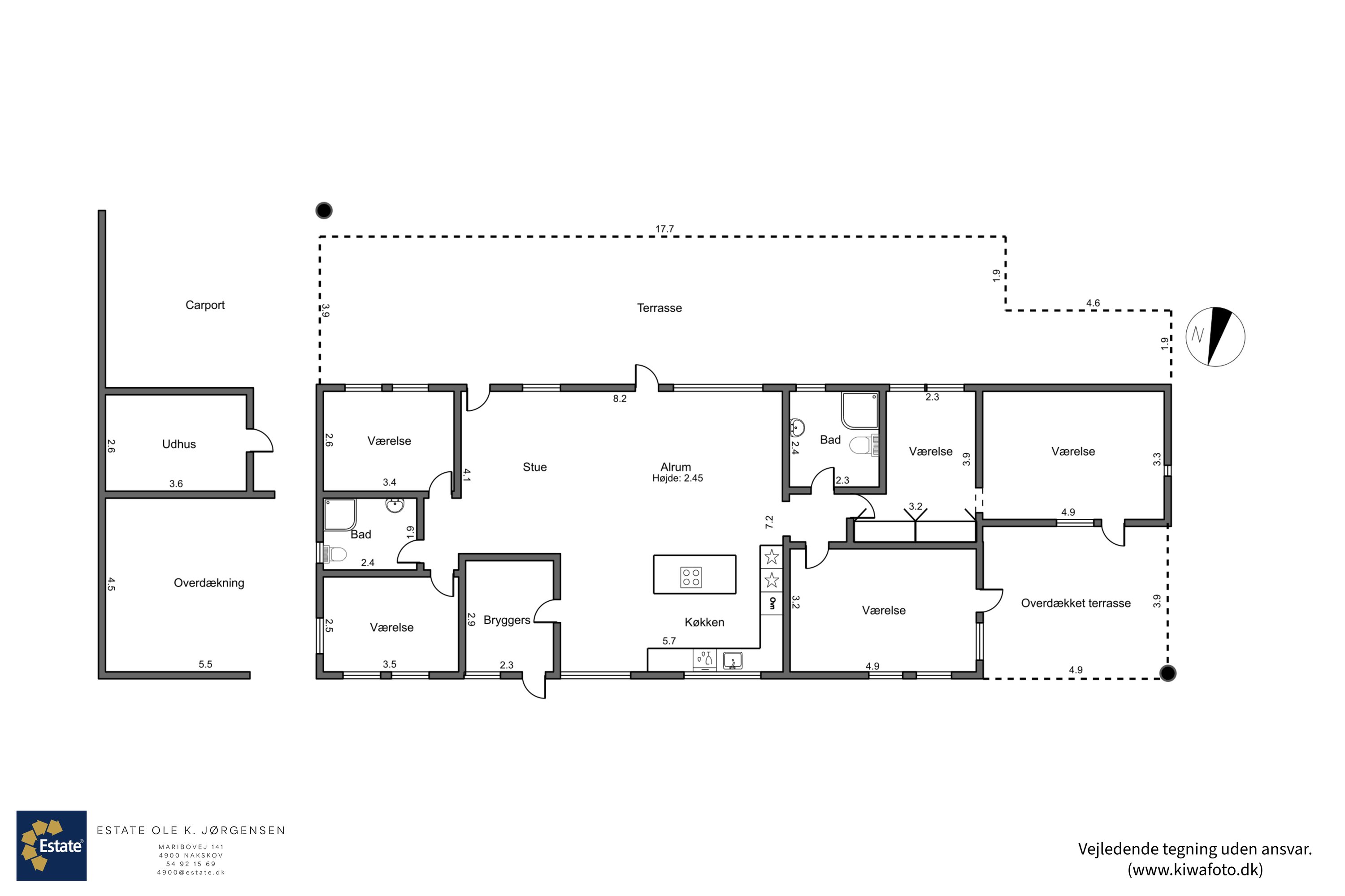 Plantegninger billede af Rosnæsvej 97, 4900 Nakskov