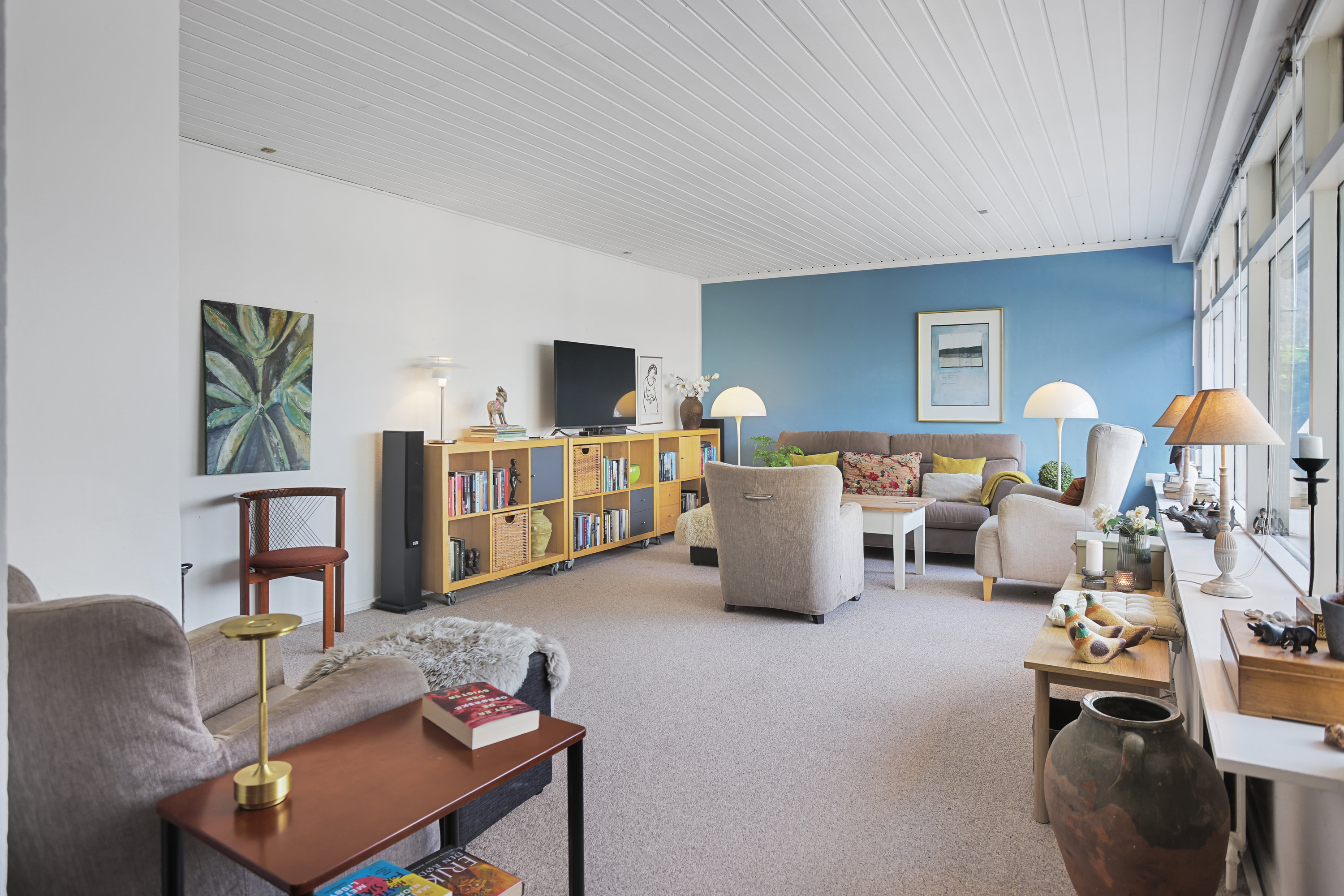 Fremhævet stue billede i fuldskærmstilstand. Billede af Ekkodalen 6, 8831 Løgstrup