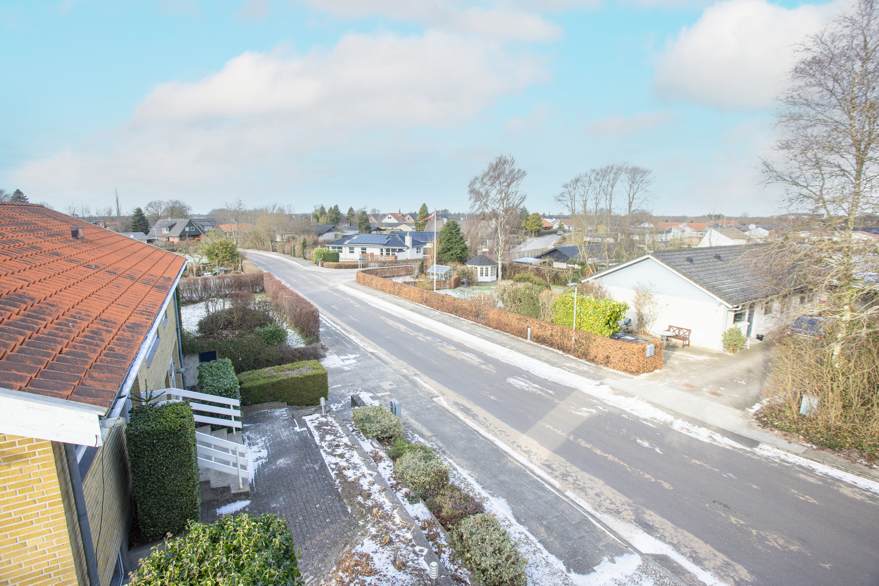 Fremhævet luftfoto billede i fuldskærmstilstand. Billede af Ekkodalen 6, 8831 Løgstrup