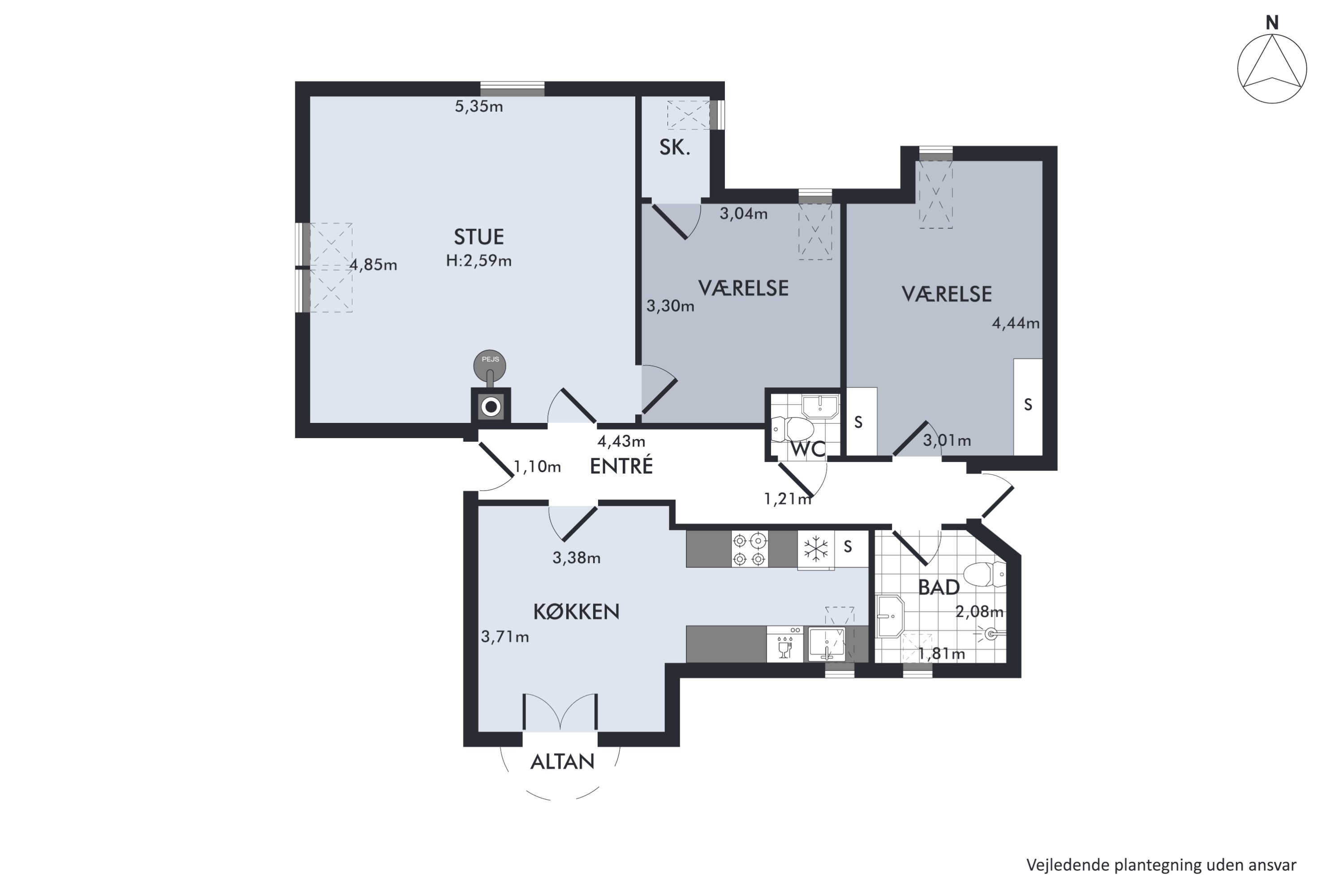 Plantegninger billede af Allégade 20B, 2., 5000 Odense C