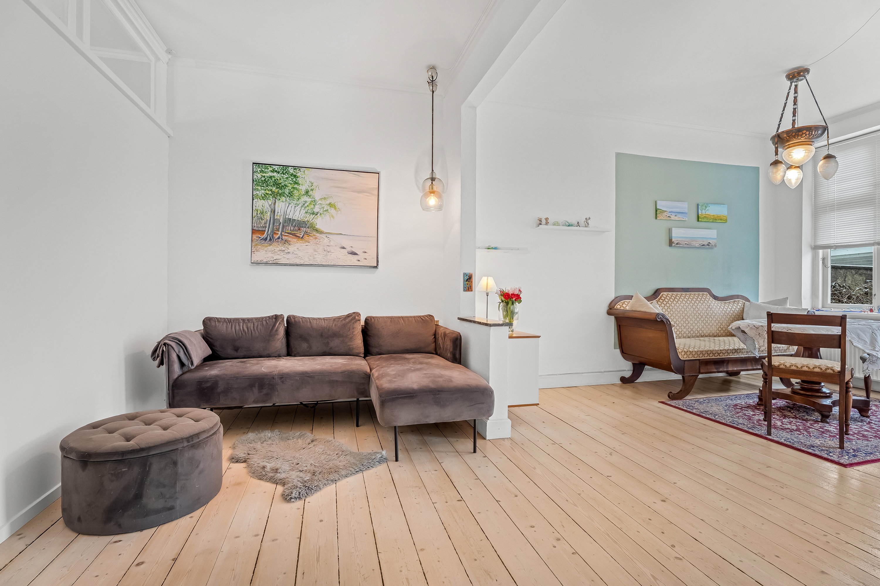 Fremhævet stue billede i fuldskærmstilstand. Billede af Ryesgade 39, 4800 Nykøbing F