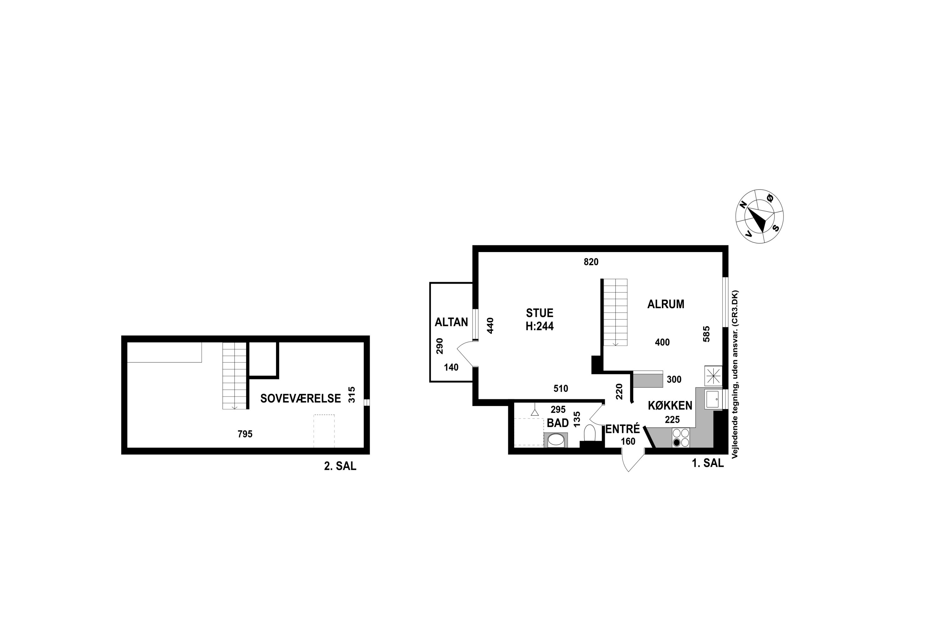 Plantegninger billede af Rosenkildevej 21A, 1. th., 3000 Helsingør