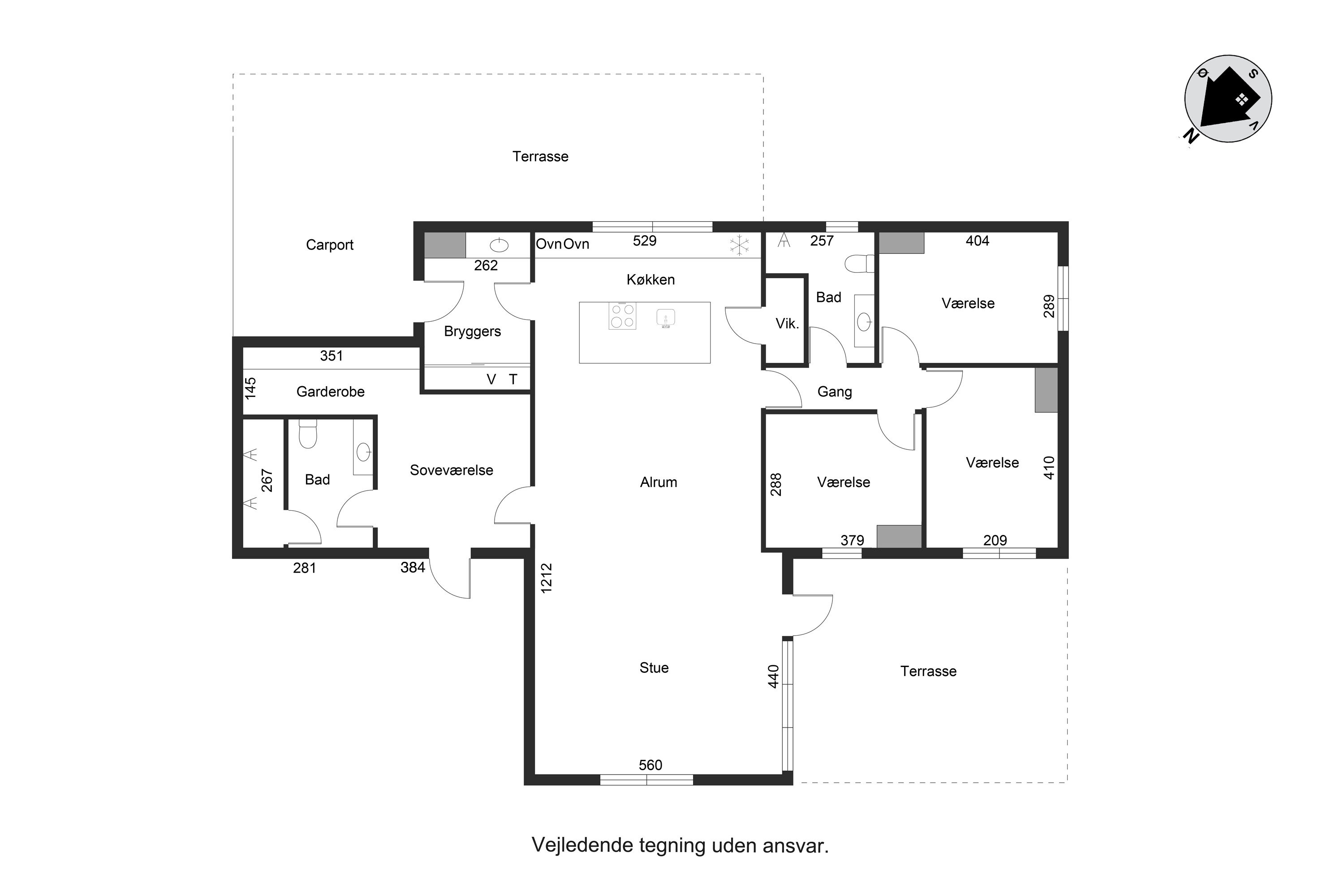 Plantegninger billede af Højmarksvej 8, Stensballe, 8700 Horsens