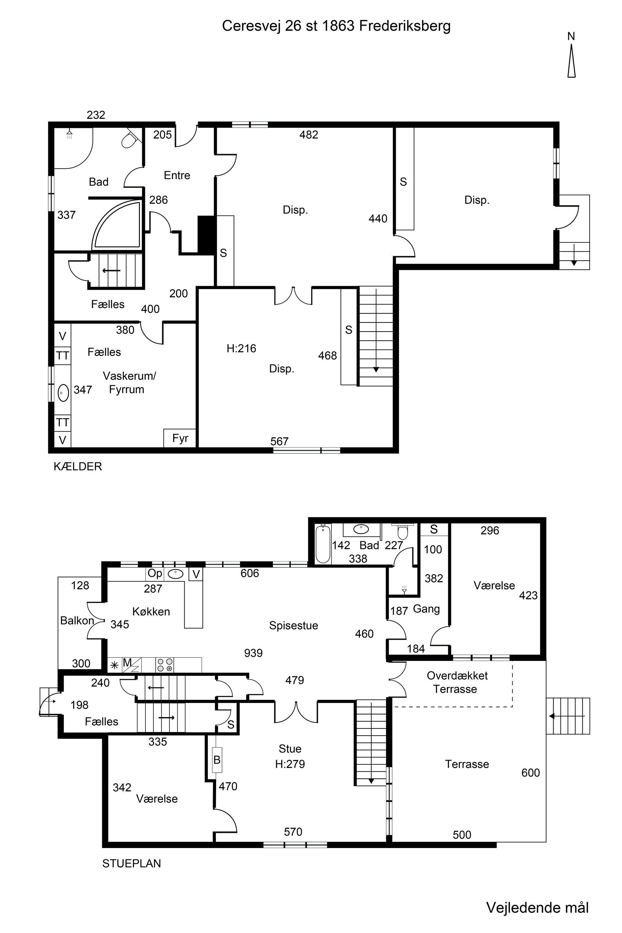 Plantegninger billede af Ceresvej 26, st.., 1863 Frederiksberg C