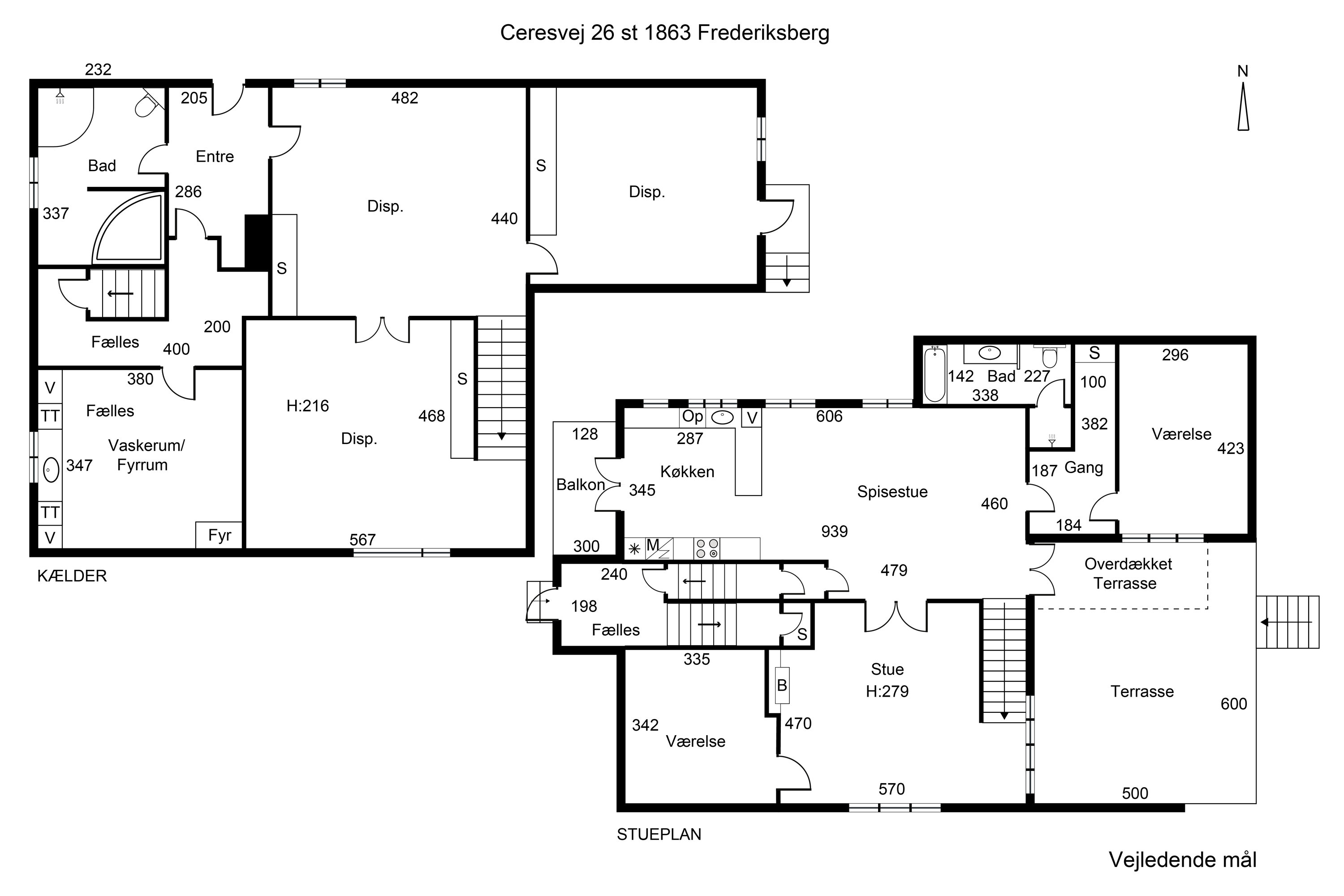 Plantegninger billede af Ceresvej 26, st.., 1863 Frederiksberg C