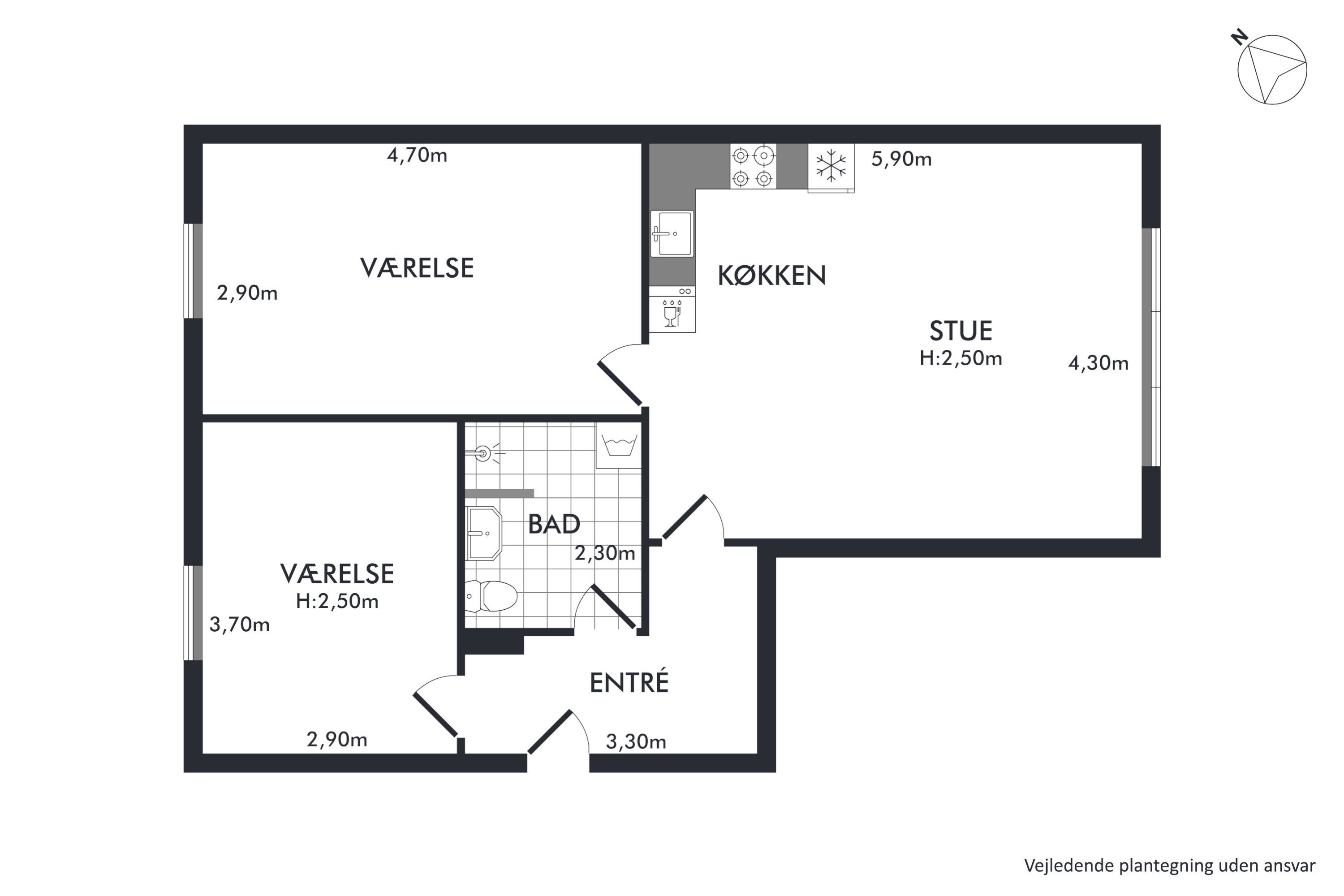 Plantegninger billede af Parkvej 149, 1. tv., 2630 Taastrup