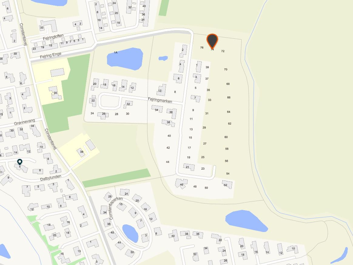 Miniaturebillede 1: luftfoto. Billede af Fejringmarken 74, 8722 Hedensted