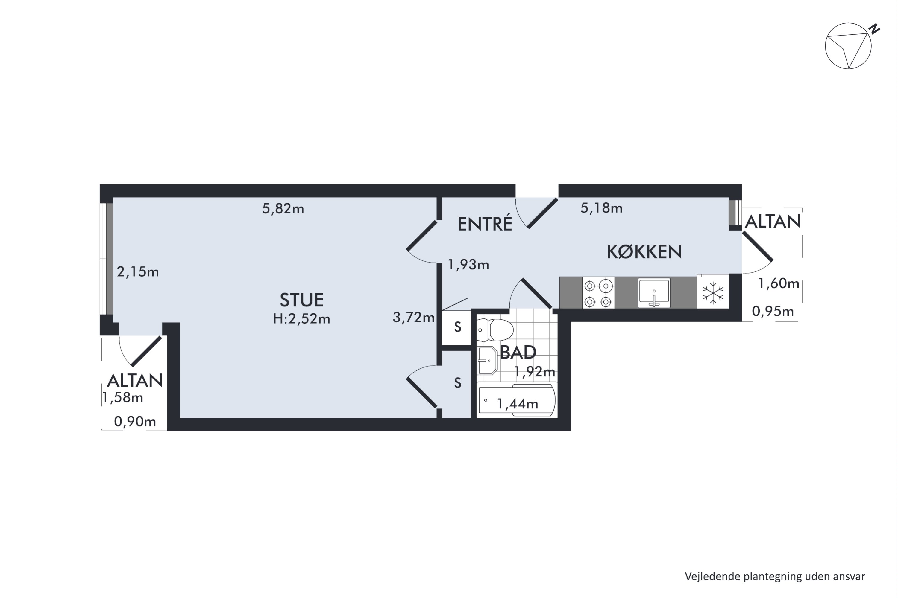 Plantegninger billede af Sundholmsvej 113, 2. tv., 2300 København S
