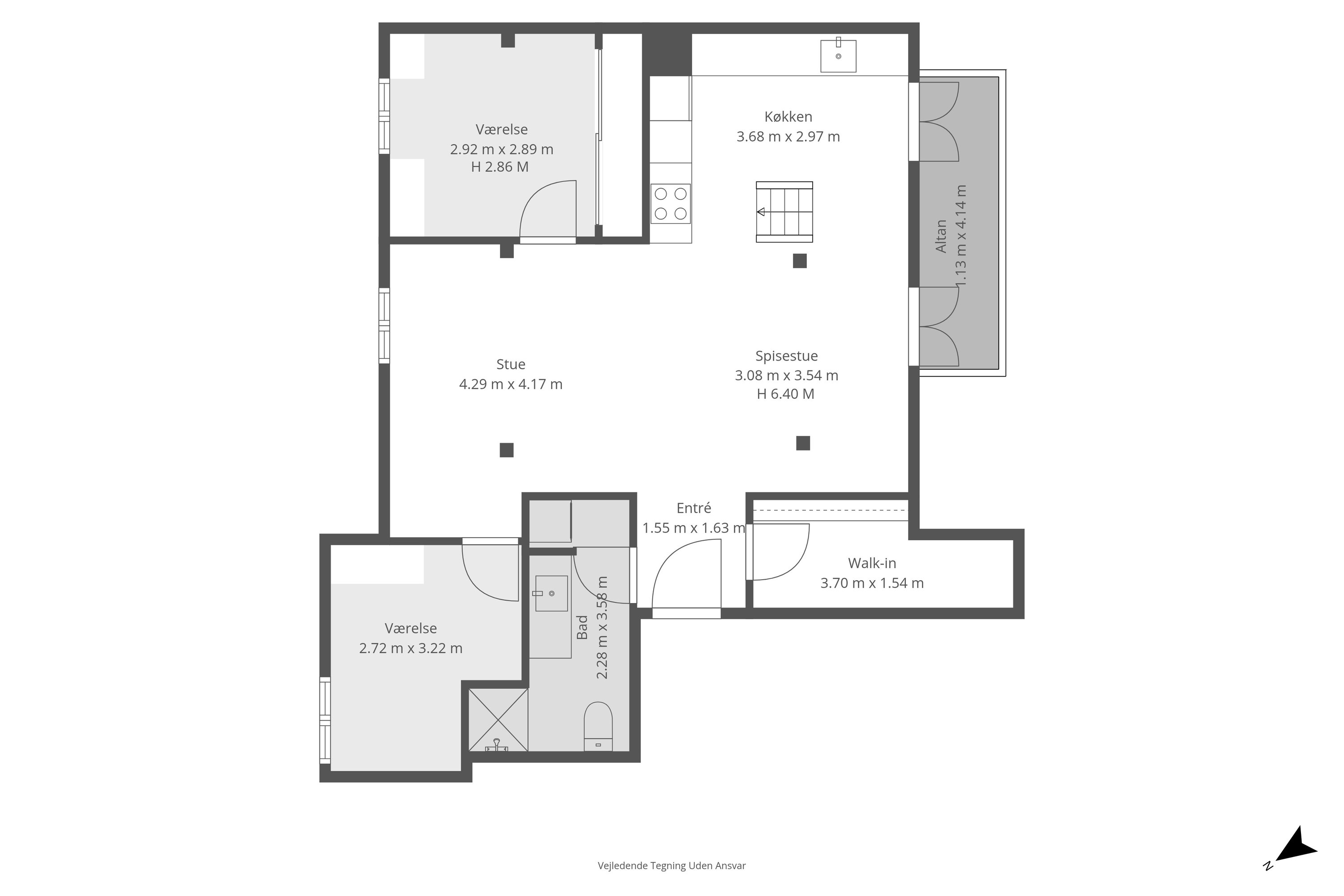 Plantegninger billede af Rolfsvej 37, 4. tv., 2000 Frederiksberg