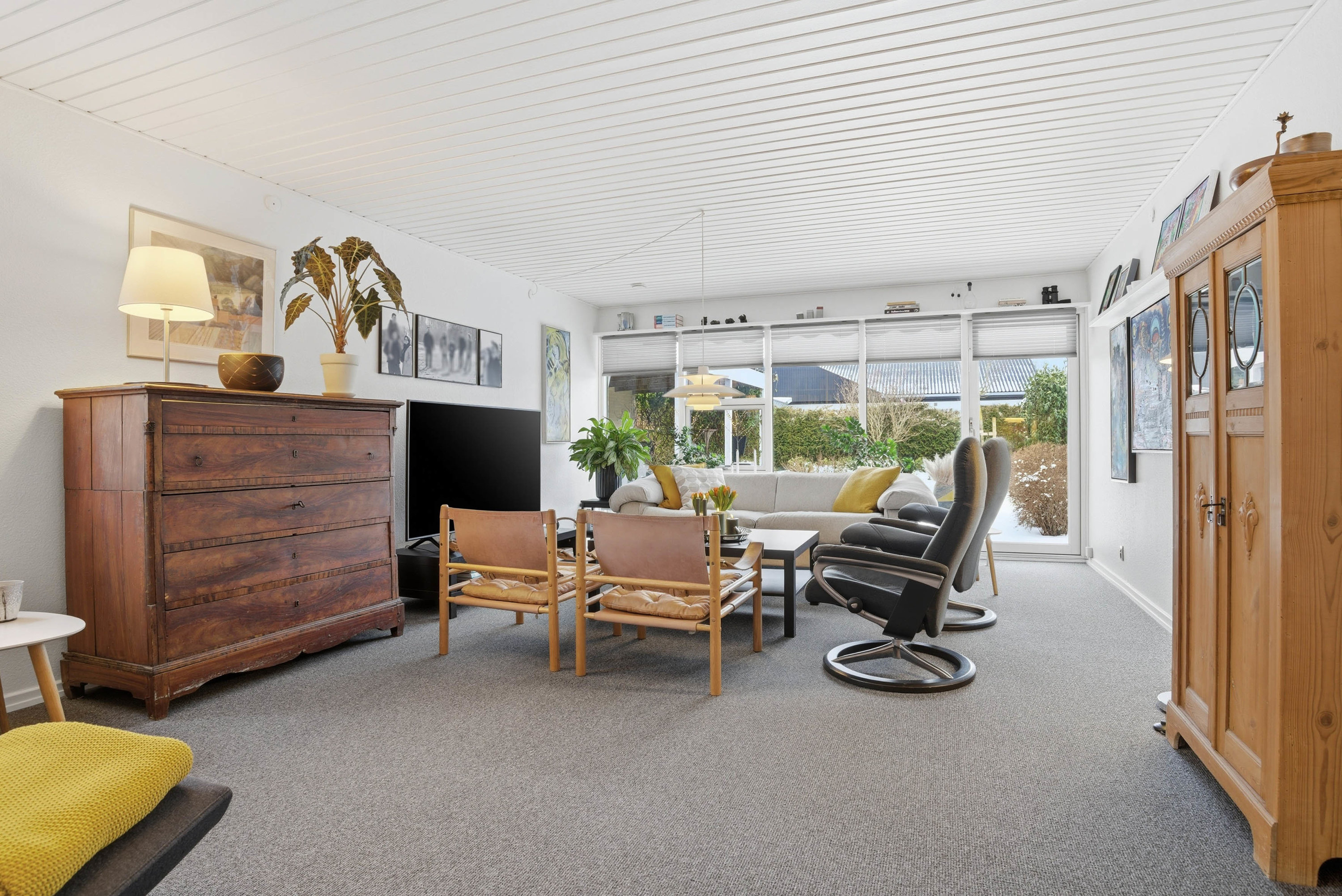 Fremhævet stue billede i fuldskærmstilstand. Billede af Chr Winthers Vej 55, 7500 Holstebro