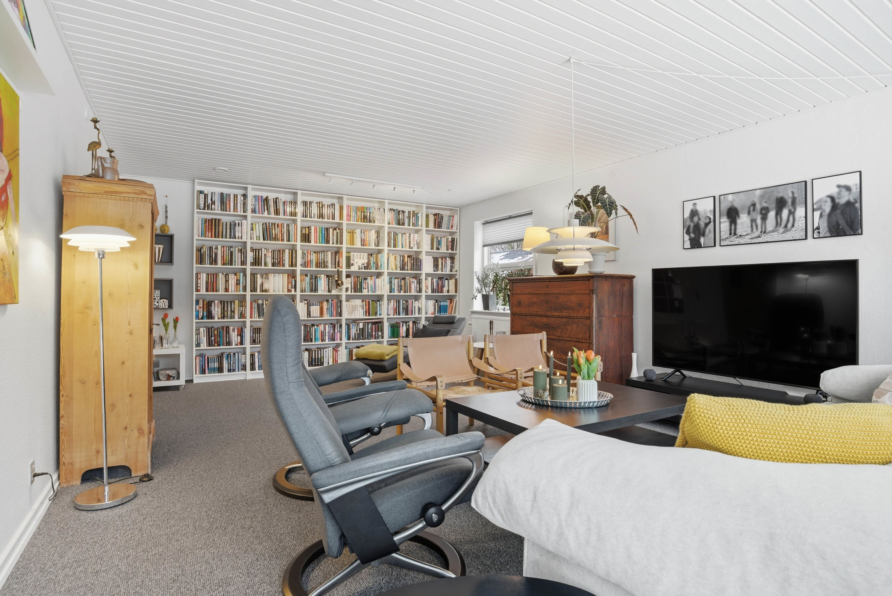 Fremhævet stue billede i fuldskærmstilstand. Billede af Chr Winthers Vej 55, 7500 Holstebro