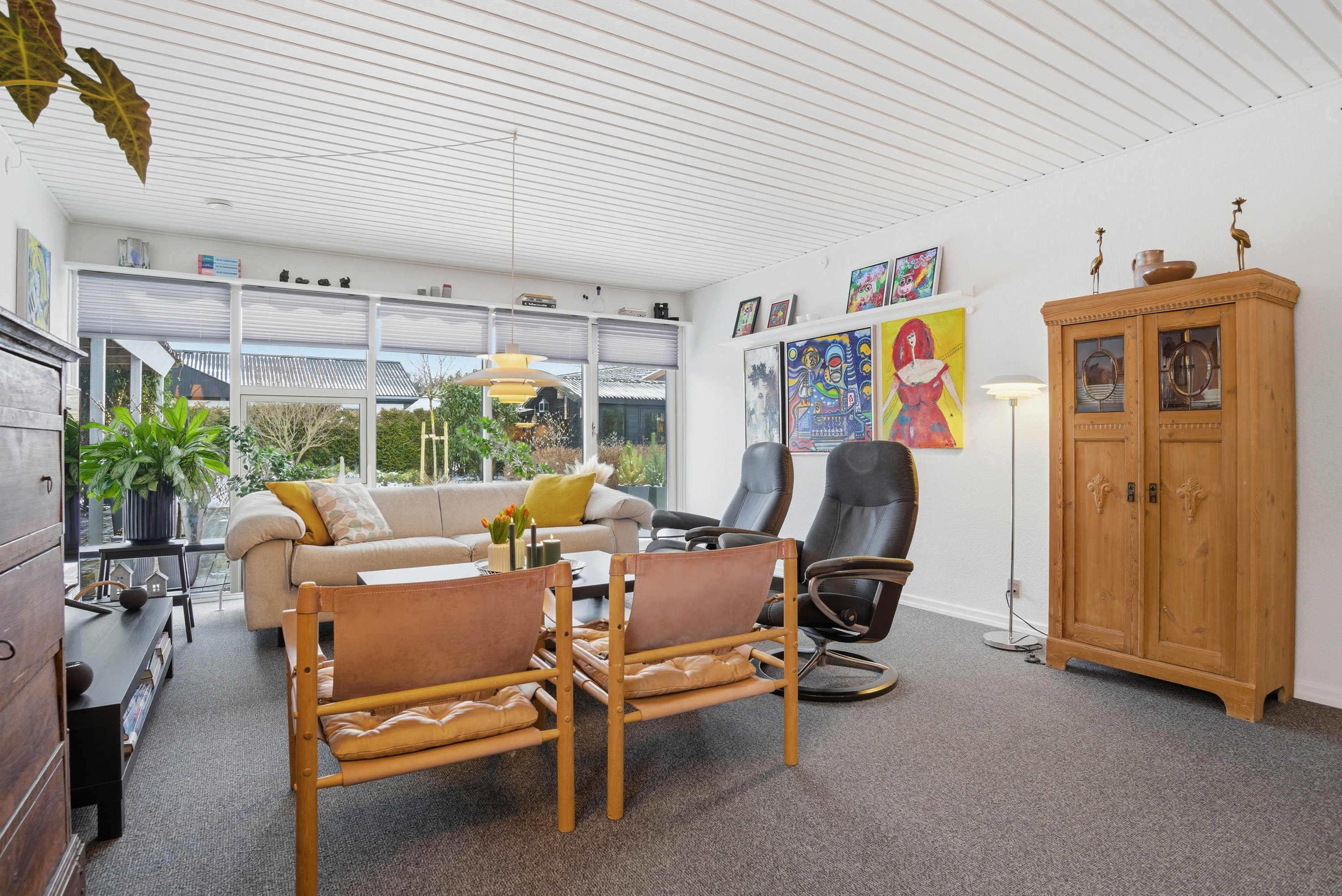 Fremhævet stue billede i fuldskærmstilstand. Billede af Chr Winthers Vej 55, 7500 Holstebro