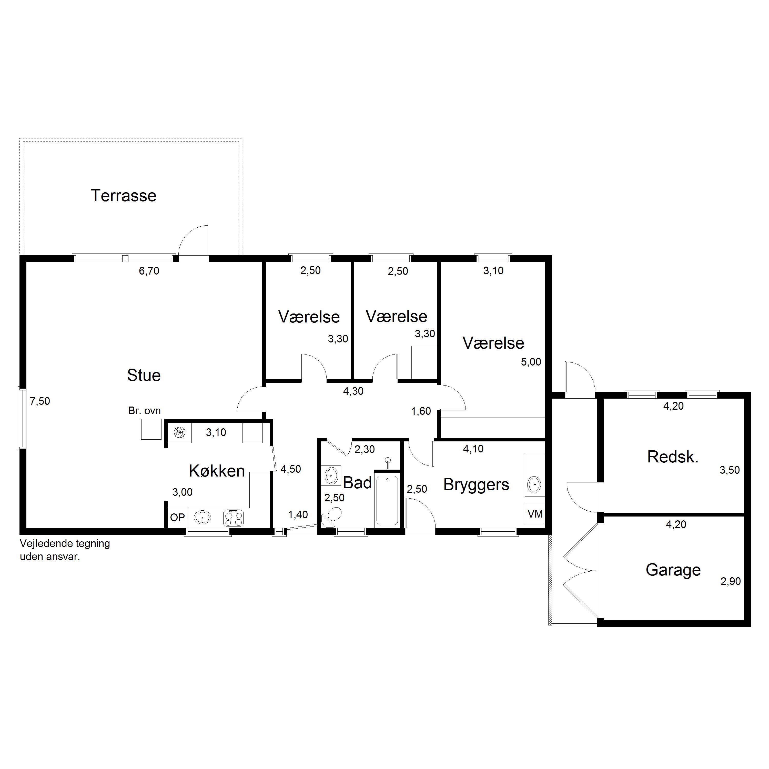 Plantegninger billede af Nylandsvej 21, 4913 Horslunde