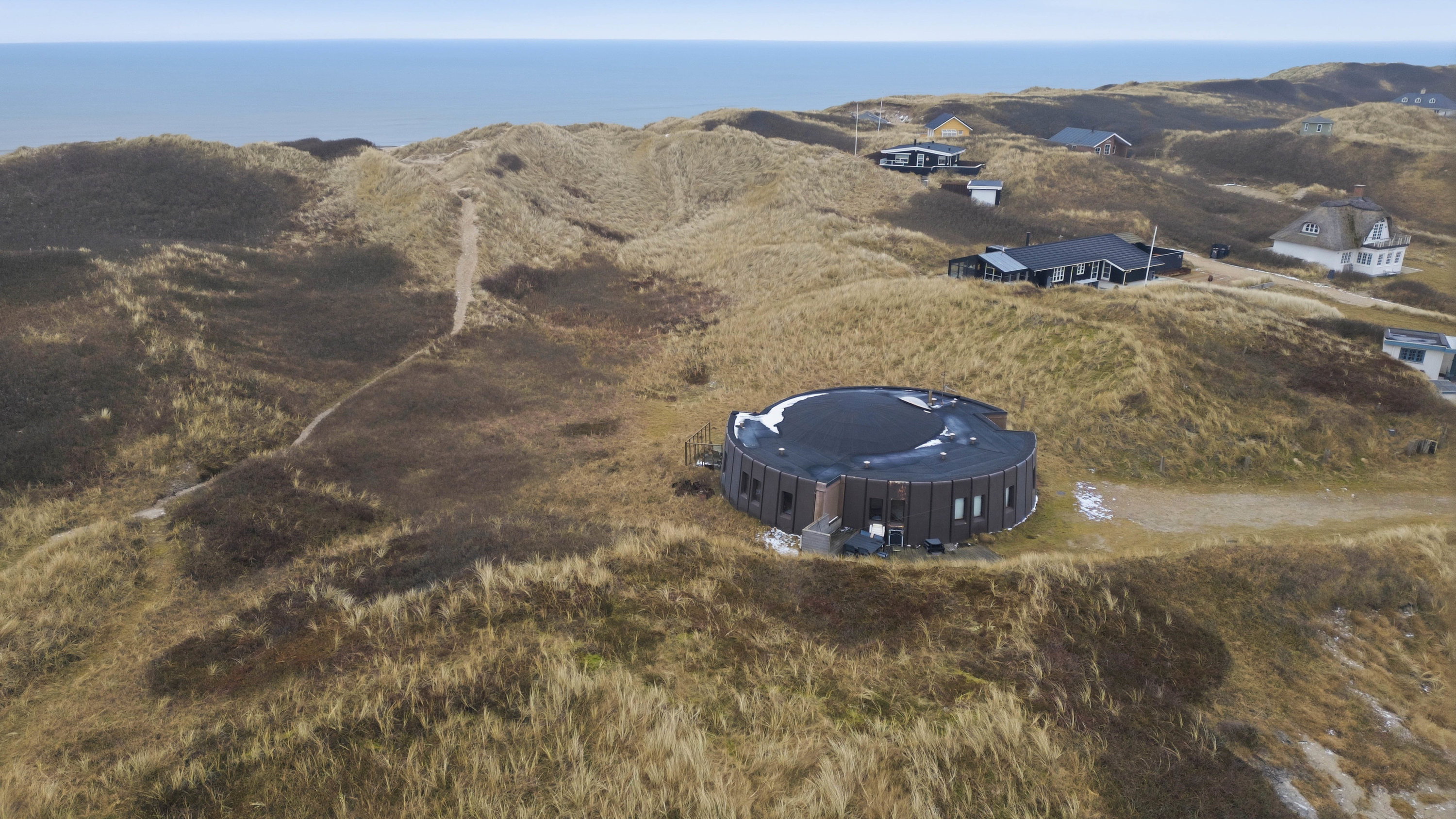 Fremhævet luftfoto billede i fuldskærmstilstand. Billede af Hafavej 63, Søndervig, 6950 Ringkøbing