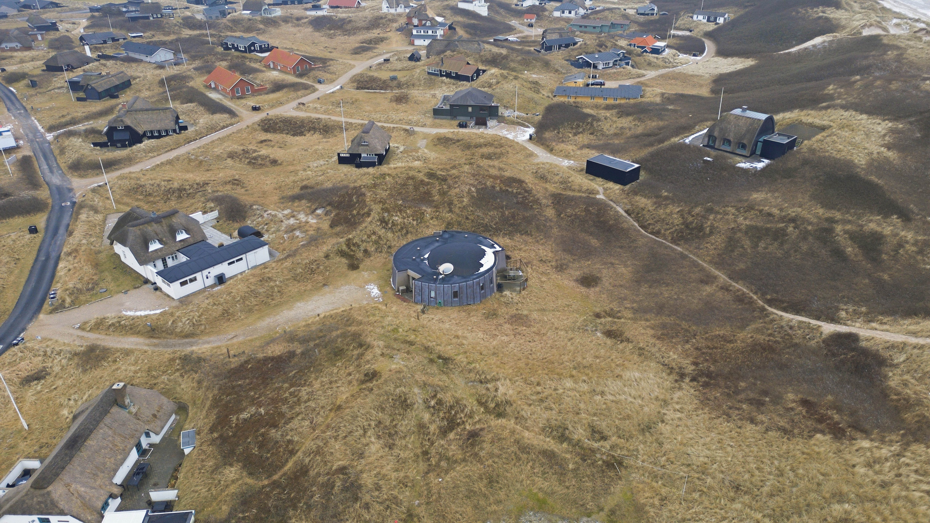 Fremhævet luftfoto billede i fuldskærmstilstand. Billede af Hafavej 63, Søndervig, 6950 Ringkøbing