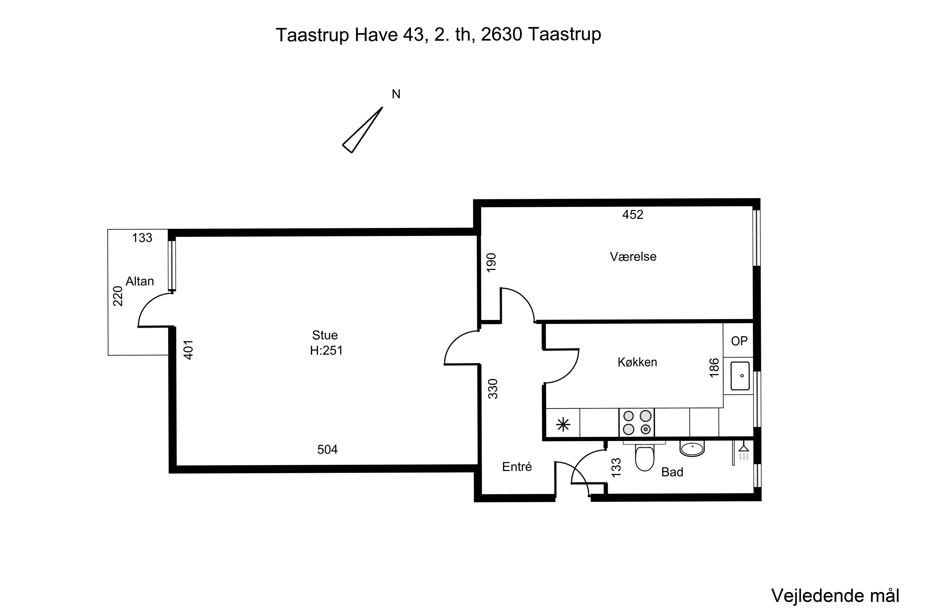 Plantegninger billede af Taastrup Have 43, 2. th., 2630 Taastrup