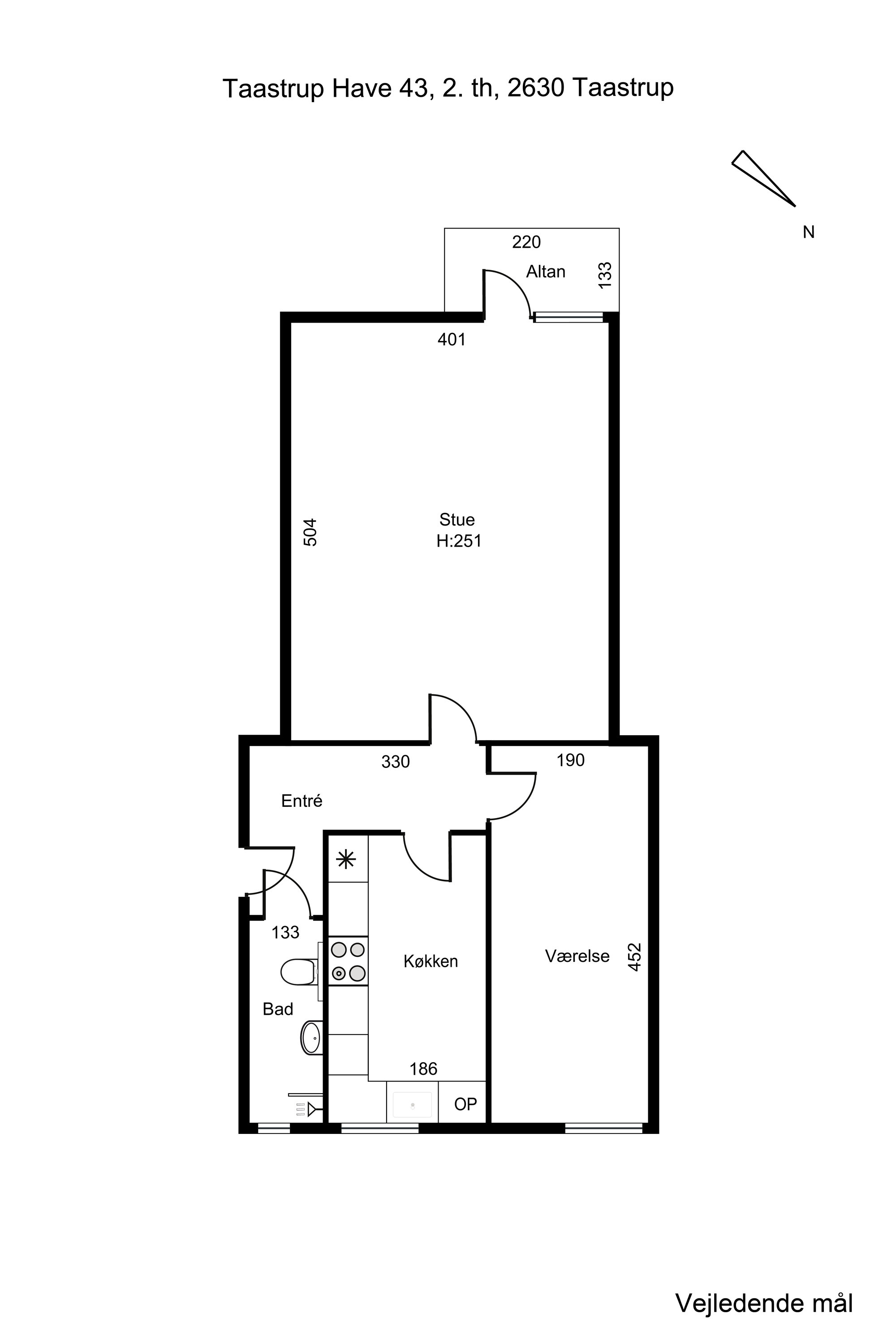 Plantegninger billede af Taastrup Have 43, 2. th., 2630 Taastrup